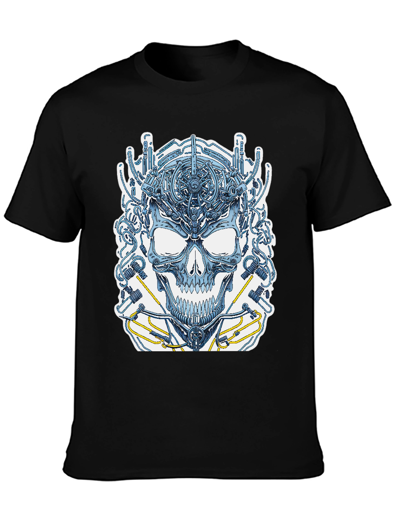 Black Cyber Skull T-Shirt view 3