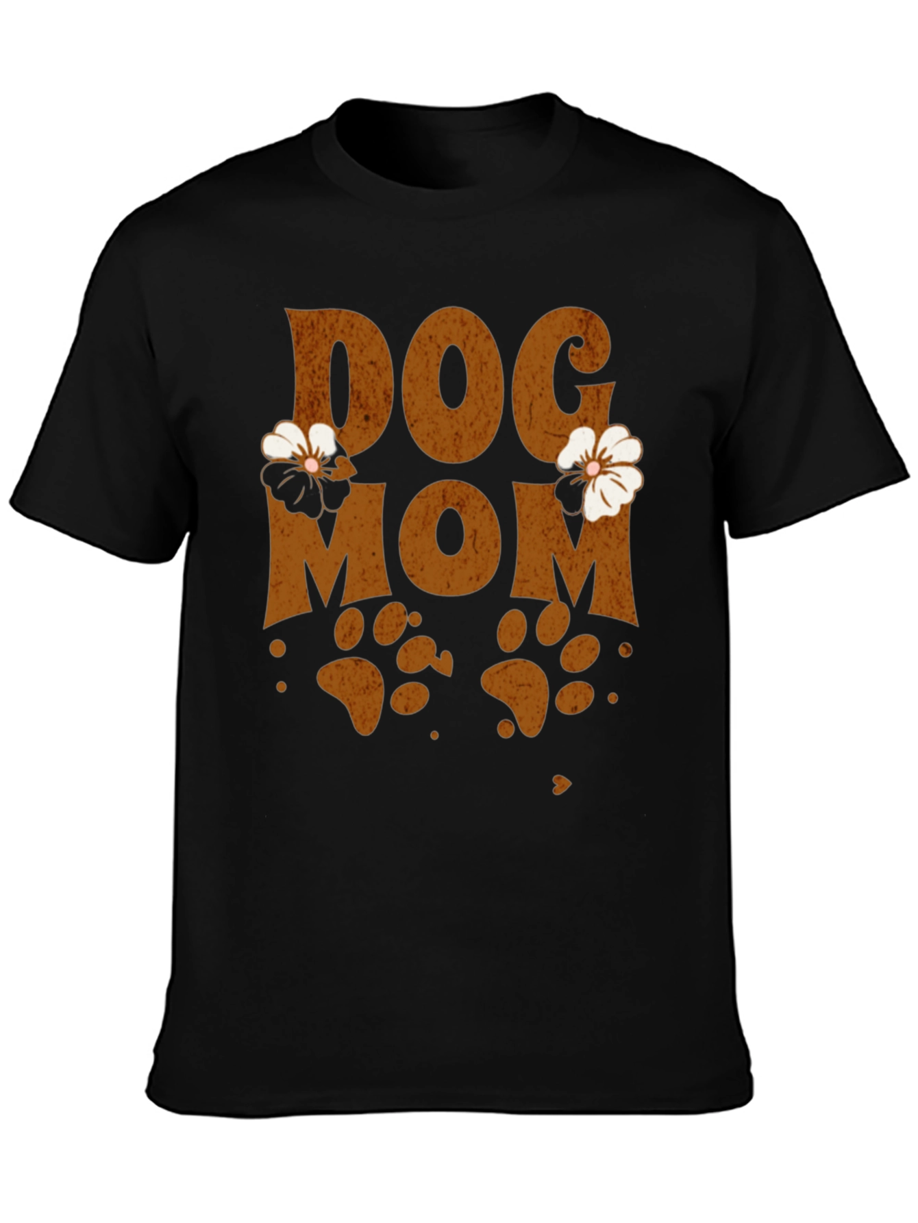 Black Dog Mom Floral Graphic Tee view 3