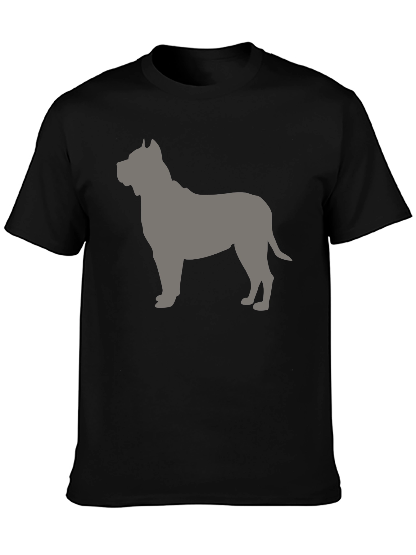 Black Pitbull Silhouette T-Shirt - Black view 3