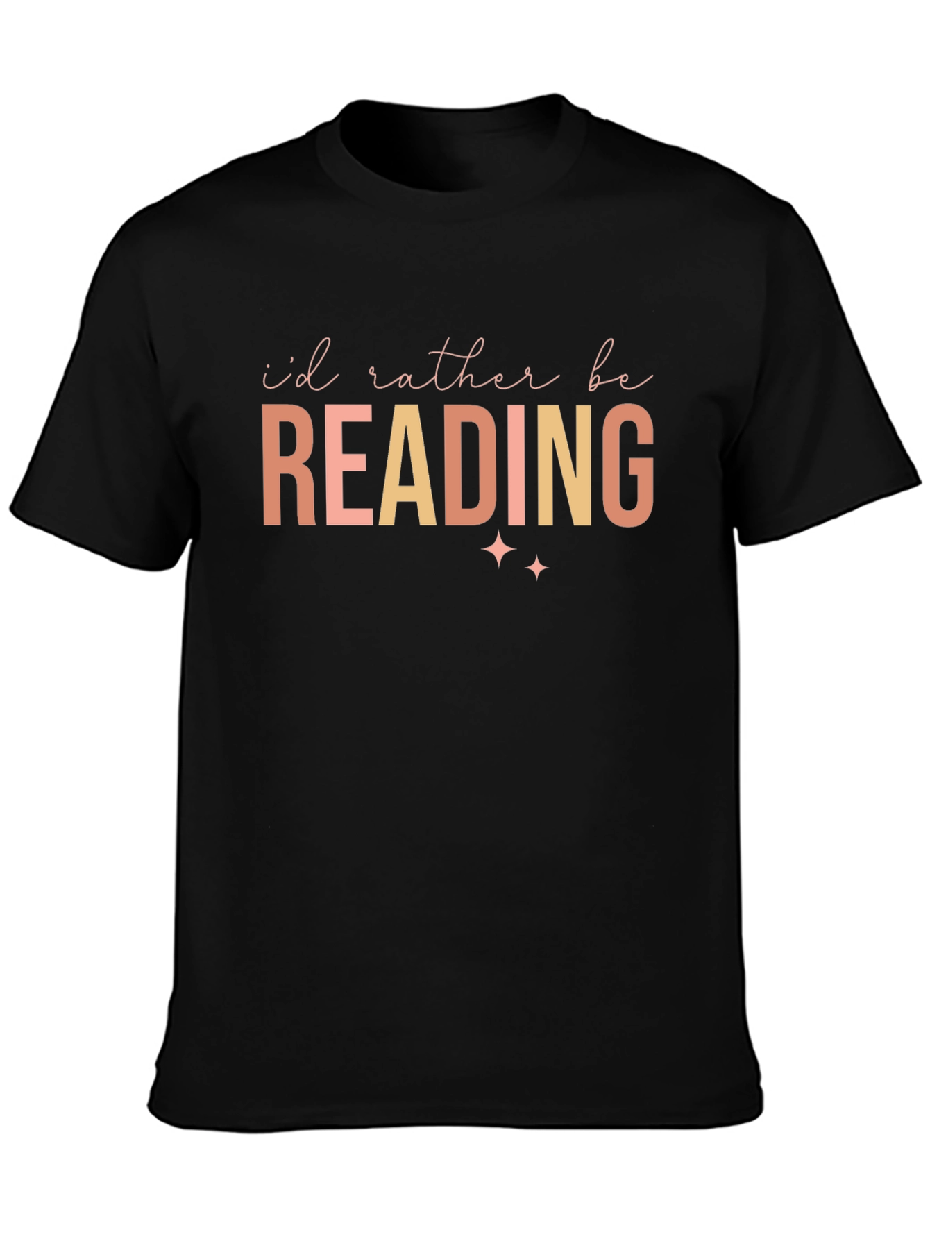 Black I'd Rather Be Reading T-Shirt - Black view 3