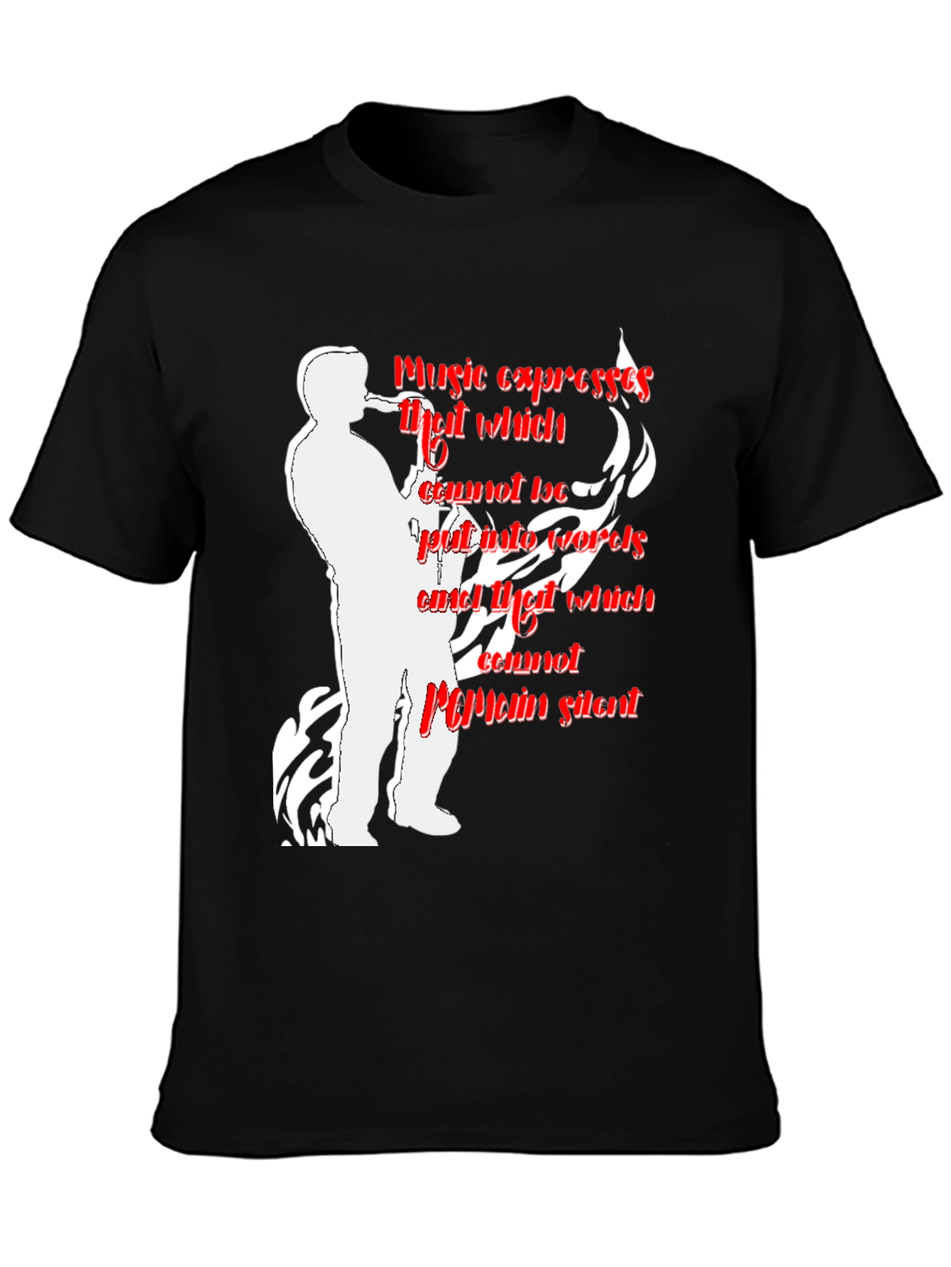 Black Music Expresses T-Shirt - Saxophone Player view 3