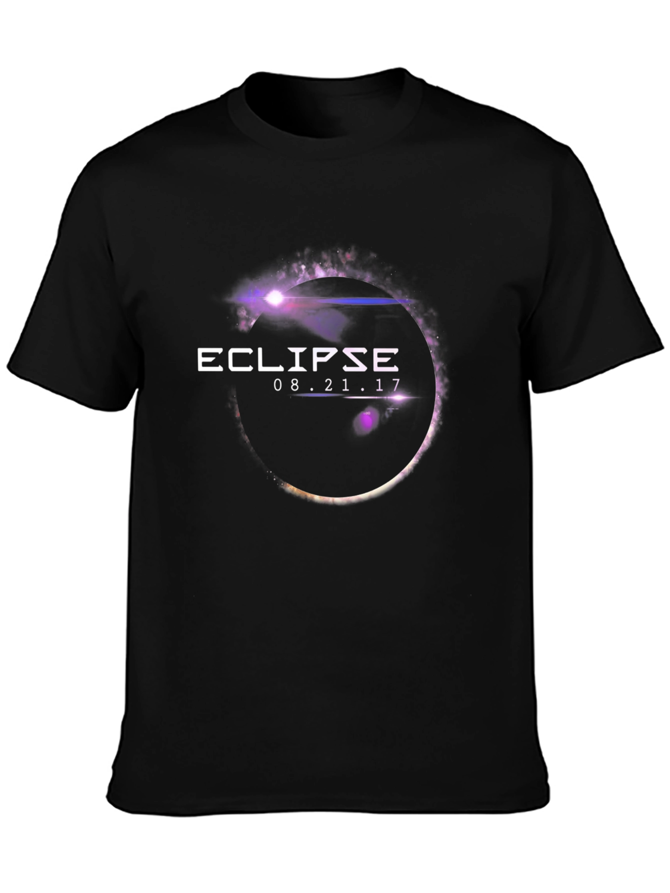 Black Eclipse 08.21.17 Black Graphic Tee view 3