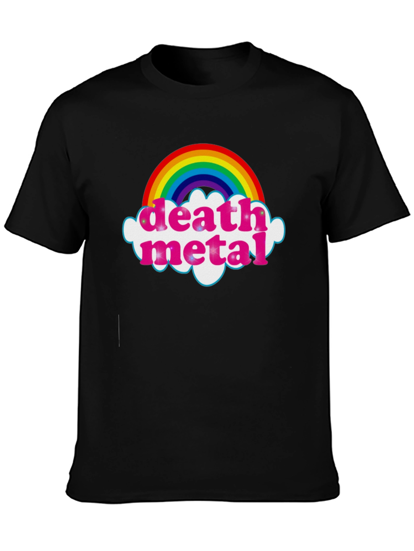 Black Death Metal Rainbow T-Shirt view 3