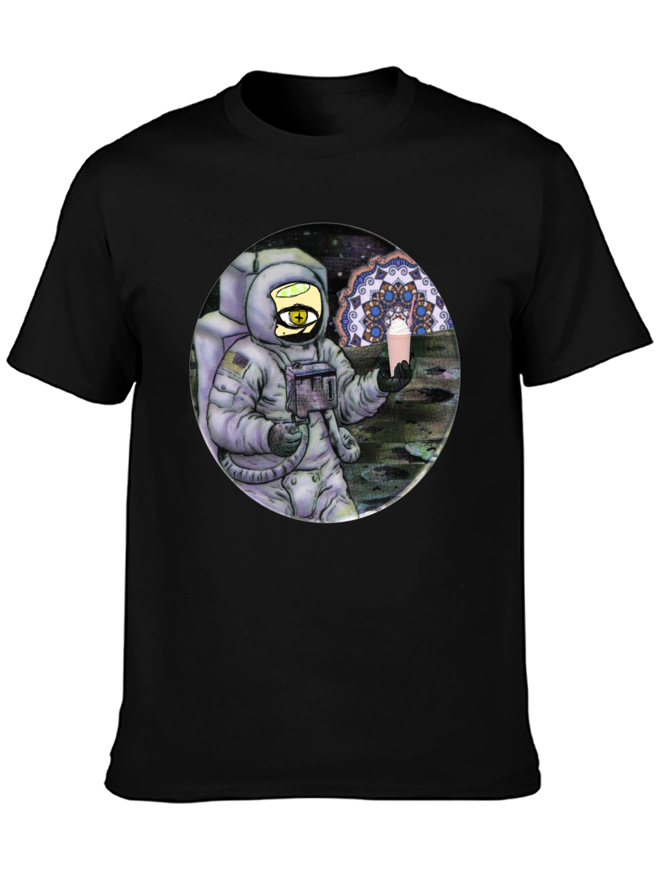 Black Astronaut Shake T-Shirt - Cosmic Comfort view 3