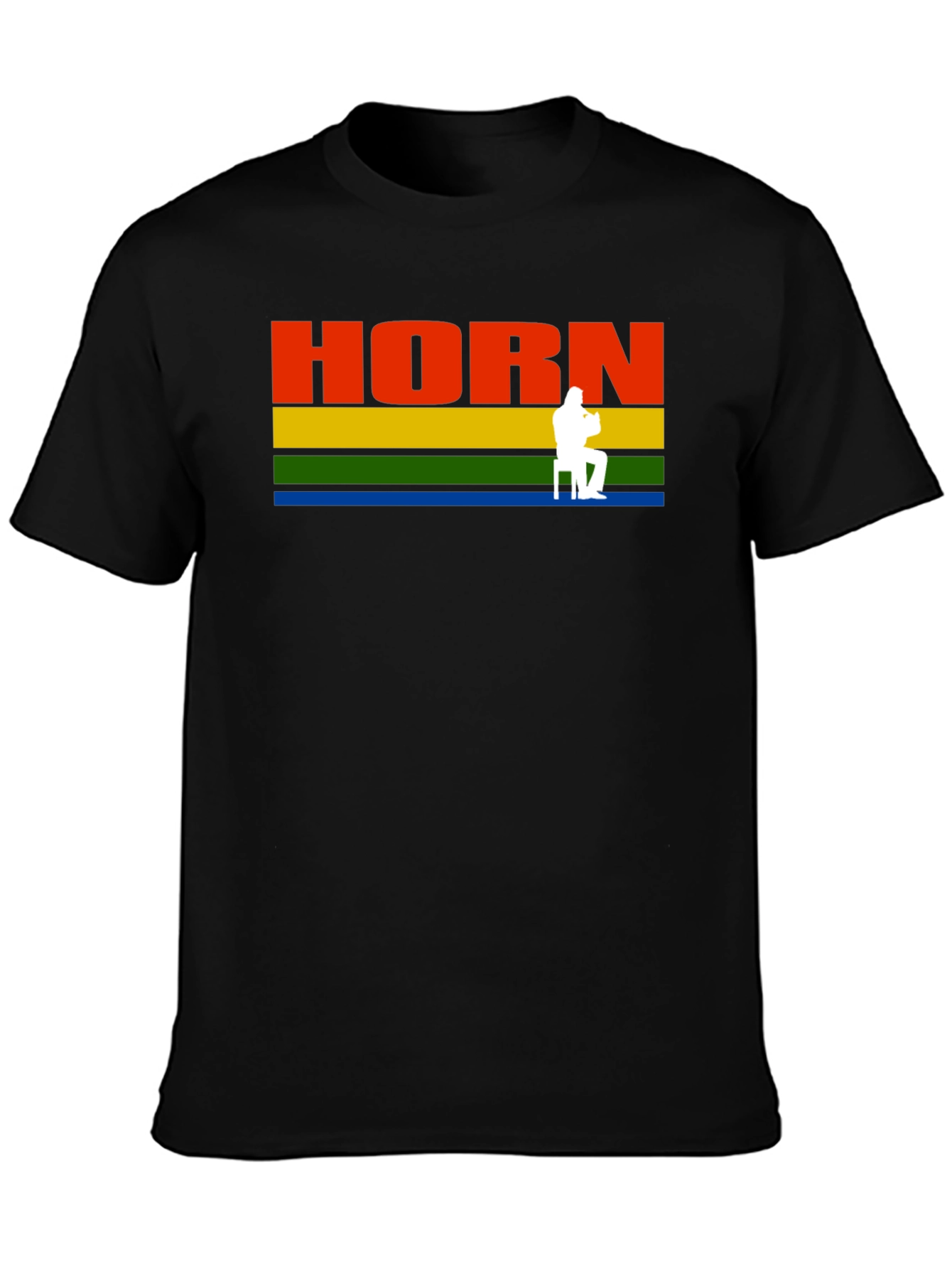 Black HORN Graphic Tee view 3