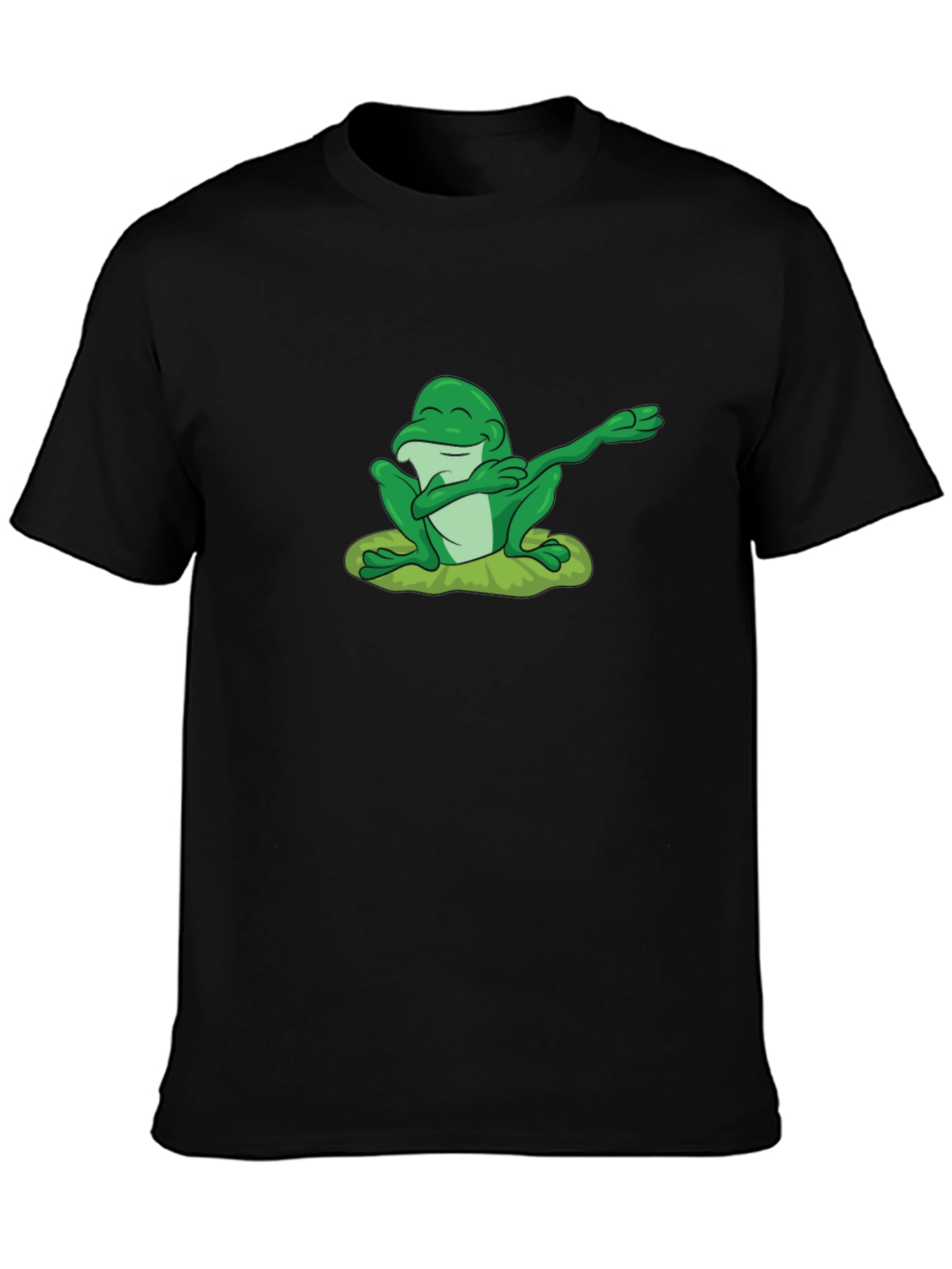 Black Dabbing Frog T-Shirt - Cool Graphic Tee view 3