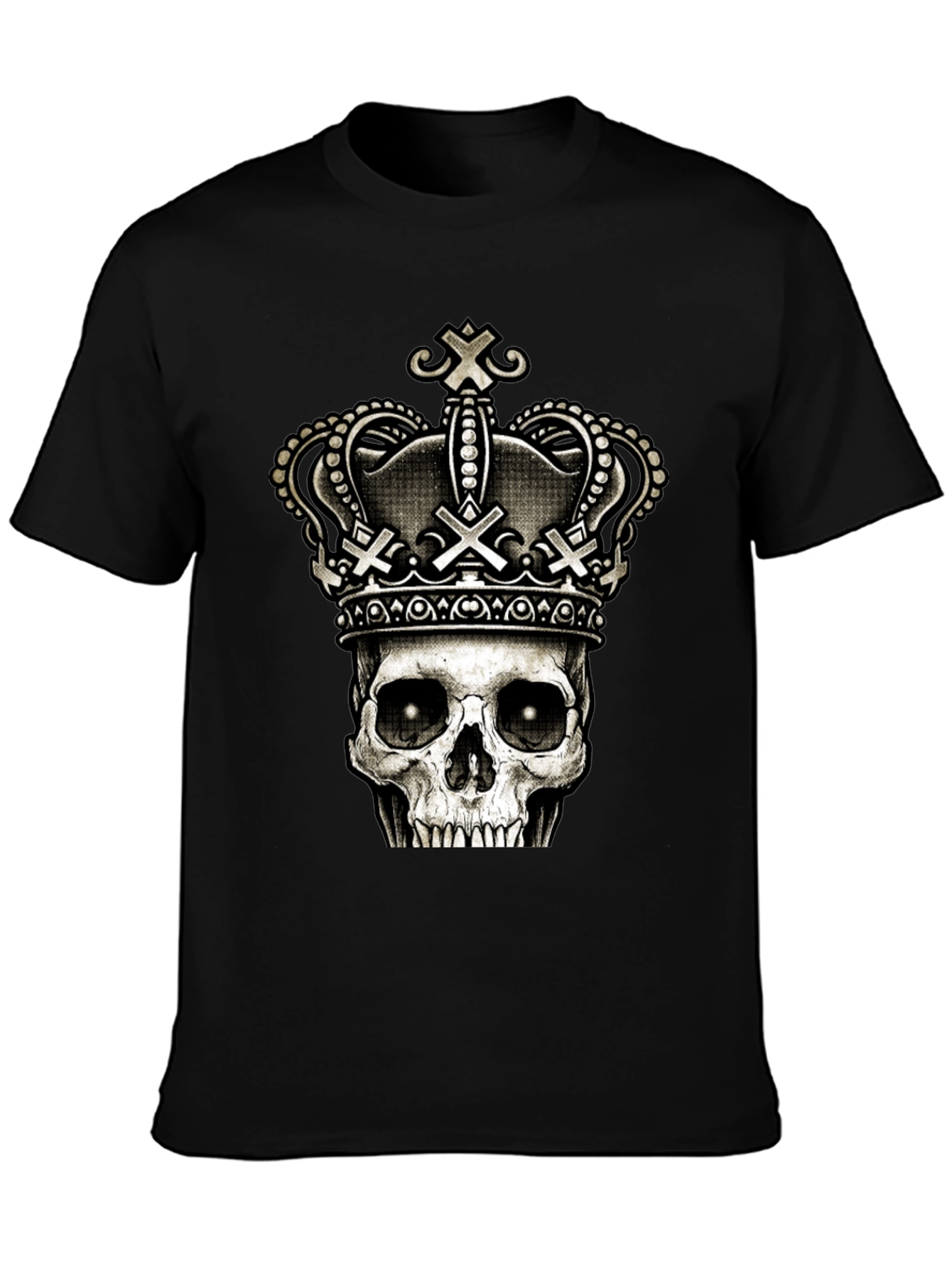 Black Skull King T-Shirt - Grim Style view 3
