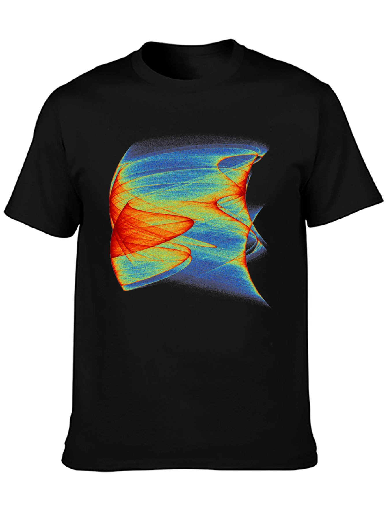 Black Abstract Graphic Print Black T-Shirt view 3