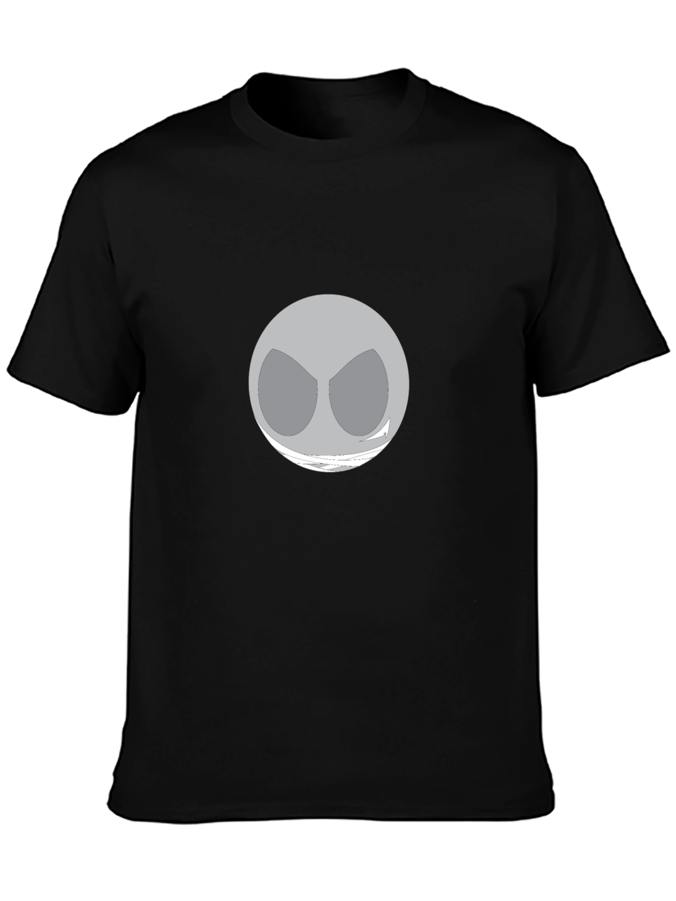 Men's Black T-Shirt with Gray Abstract Graphic - 3