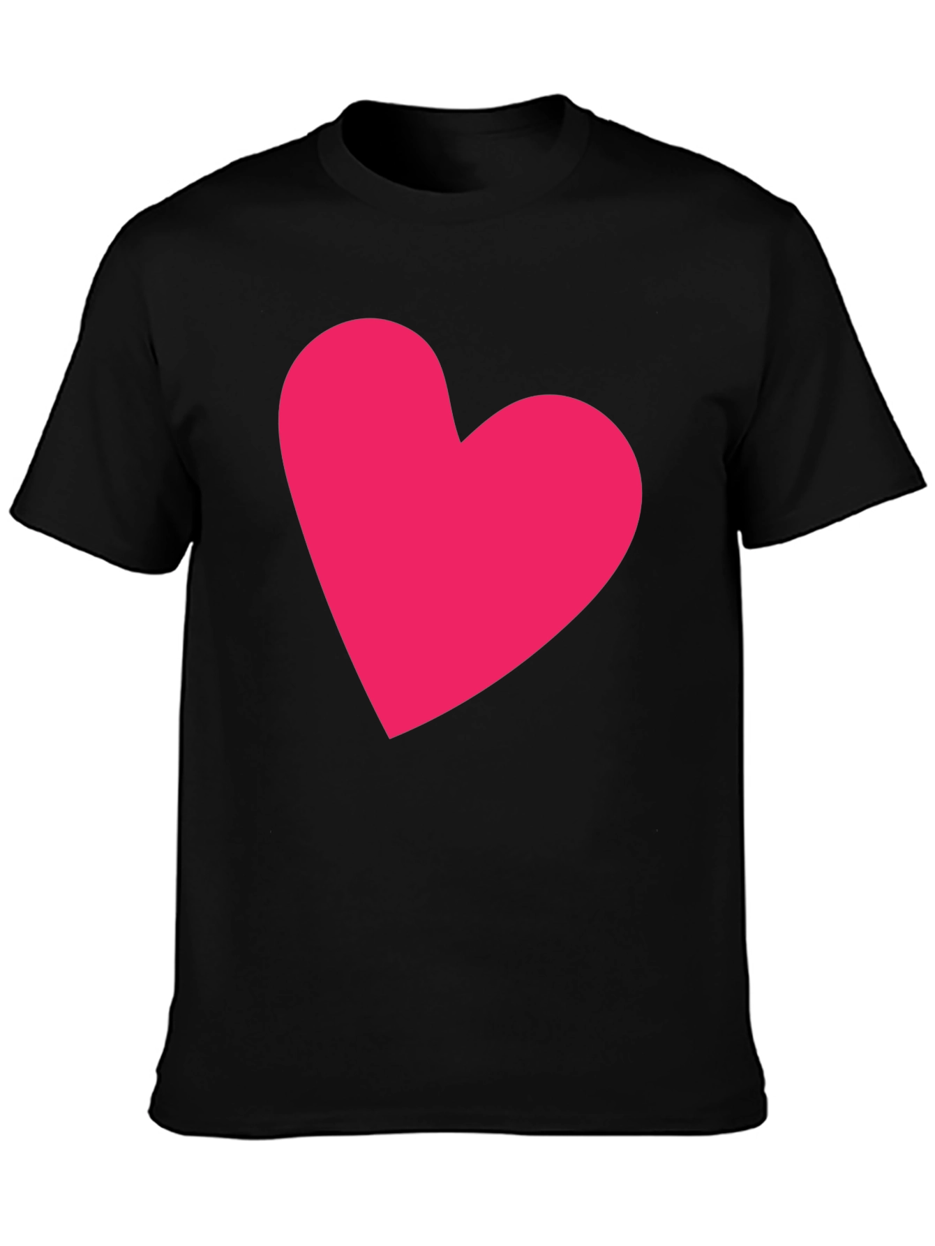 Black Heart Graphic Tee - Casual Black Cotton T-Shirt view 3