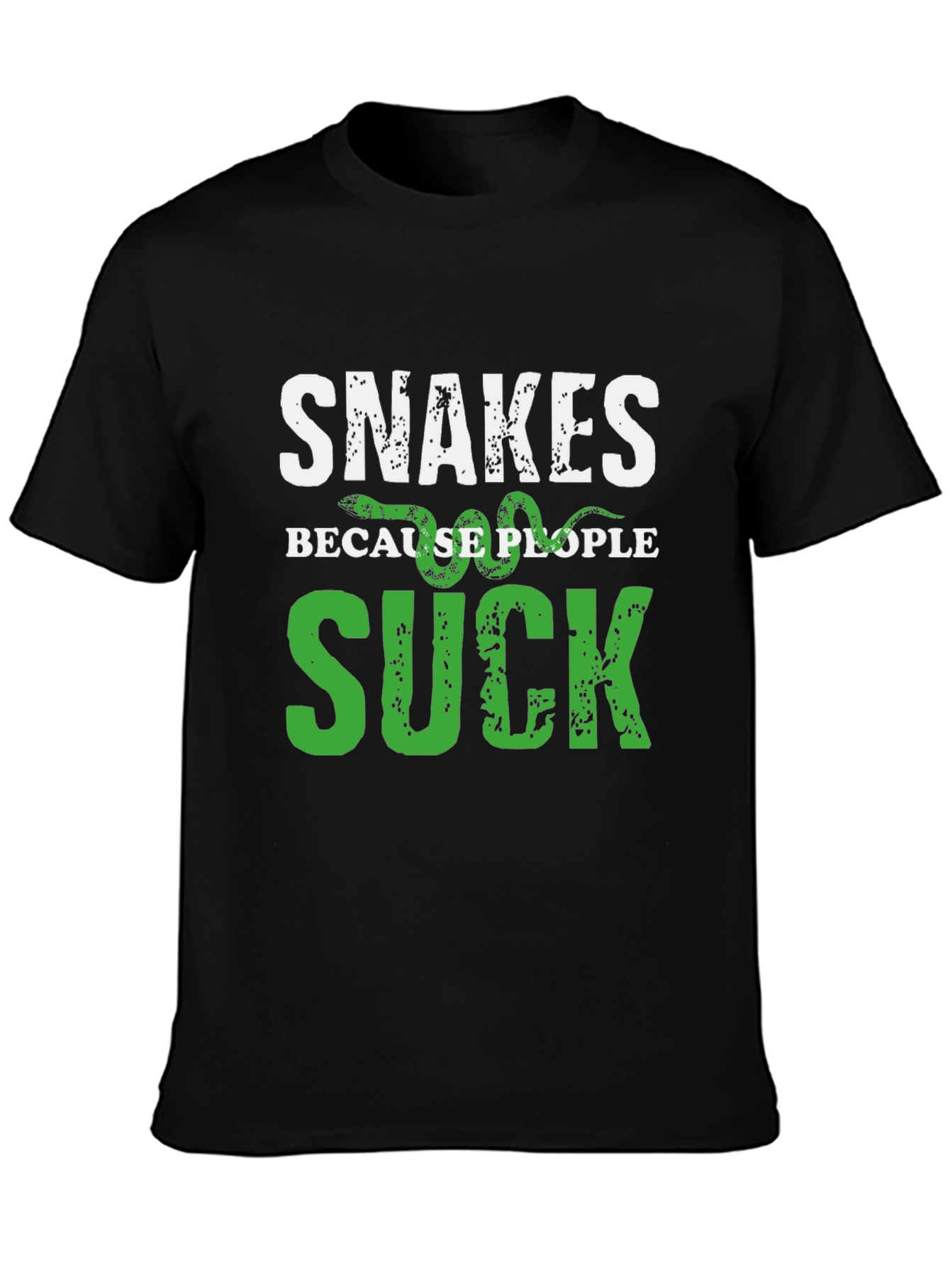 Black Snakes Because People Suck T-Shirt view 3