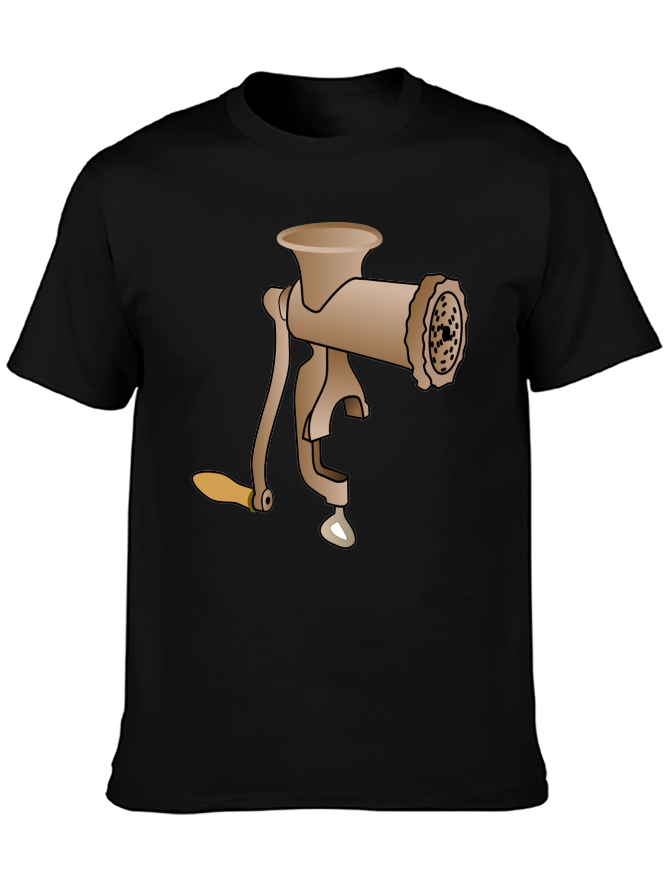 Black Meat Grinder Tee - Novelty Graphic T-Shirt view 3