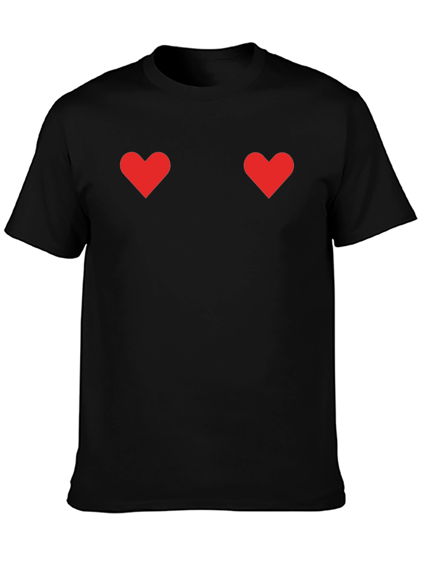 Black Heart Tee - Valentine's Black T-Shirt view 3