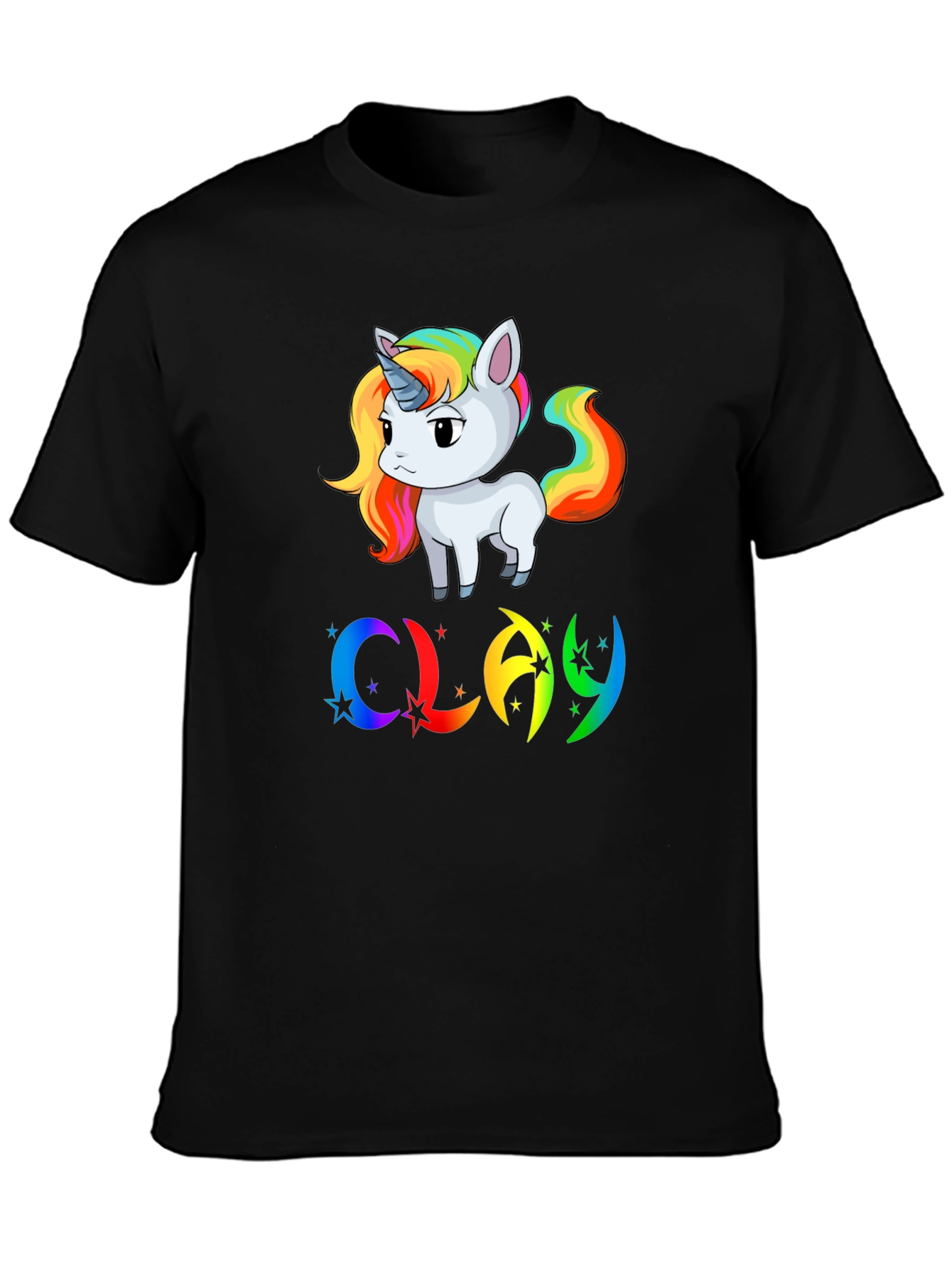 Rainbow Unicorn CLAY Graphic T-Shirt - 3