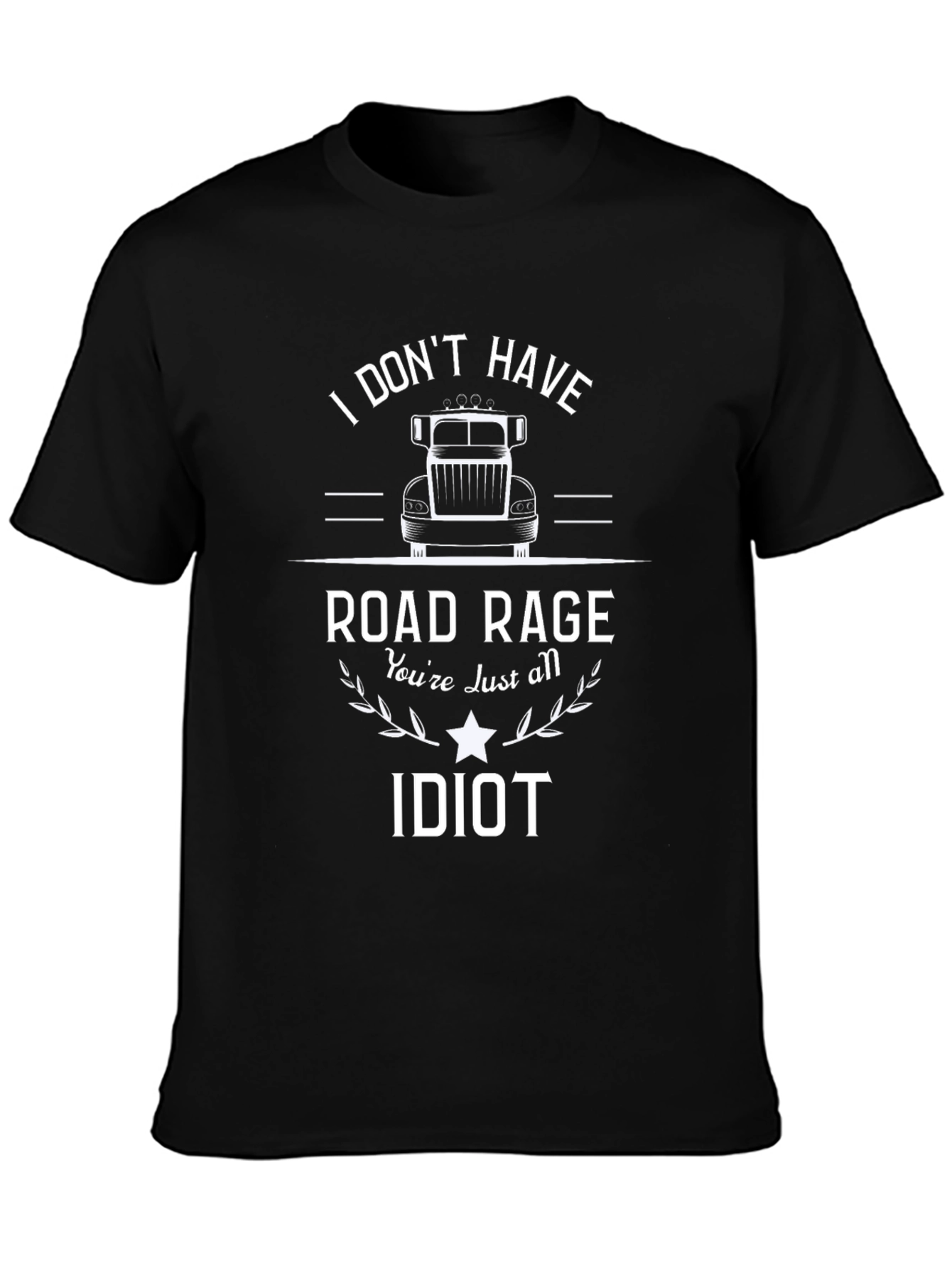 Black Road Rage Trucker T-Shirt - Funny Sarcastic Tee view 3