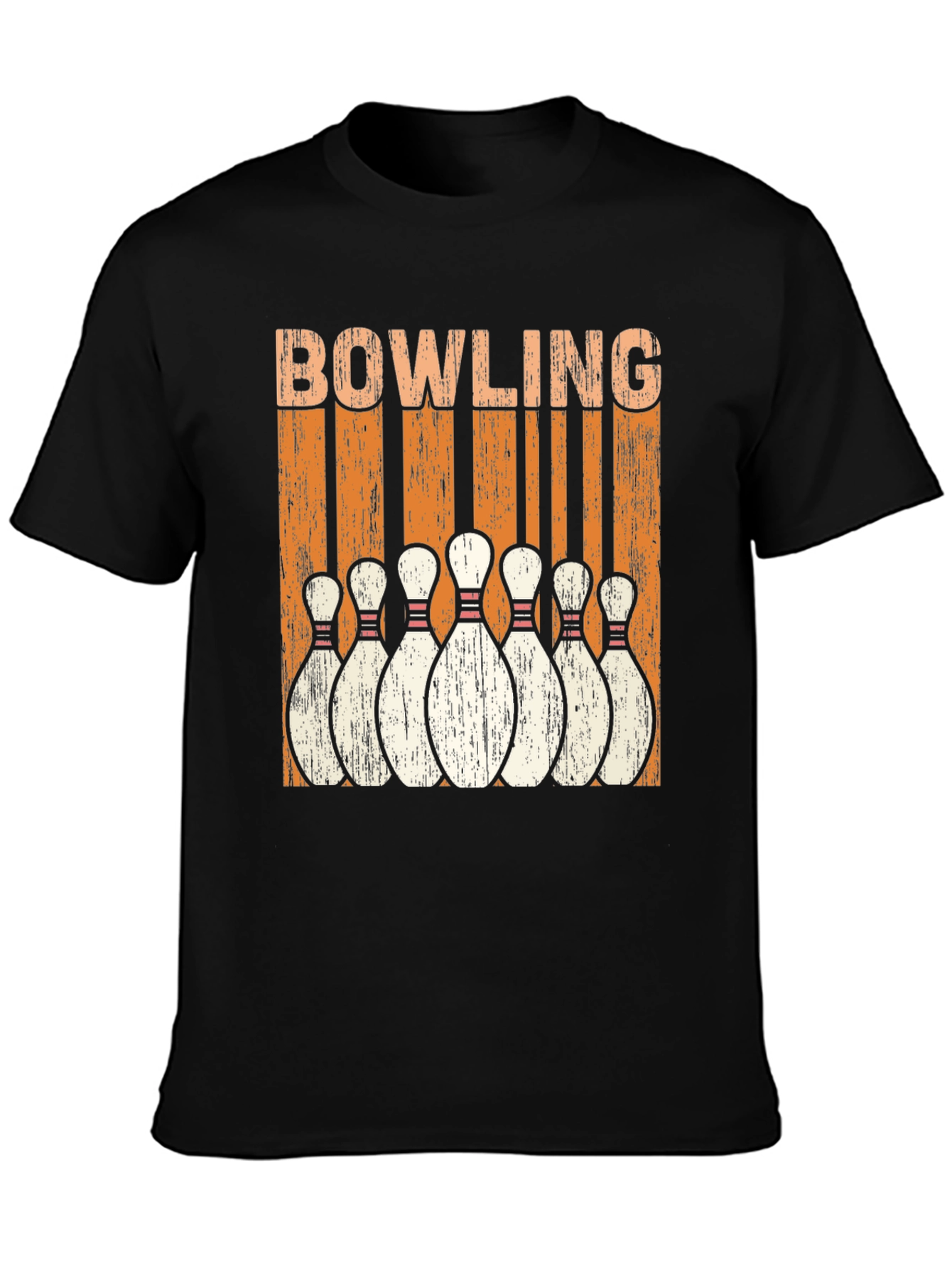Black Bowling Pins Graphic T-Shirt view 3