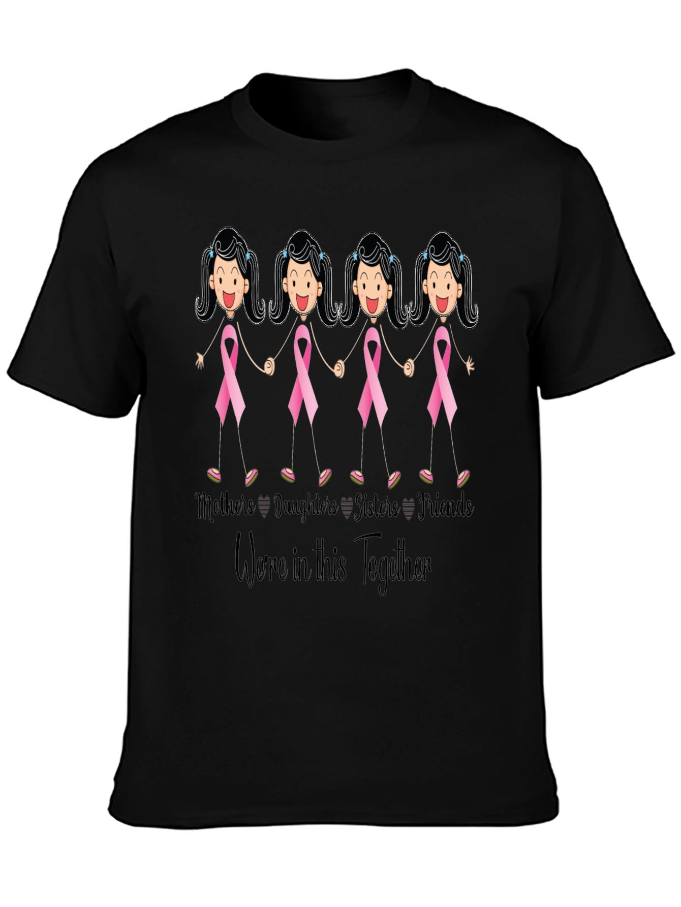 Black Mothers Daughters Sisters Friends Tee view 3