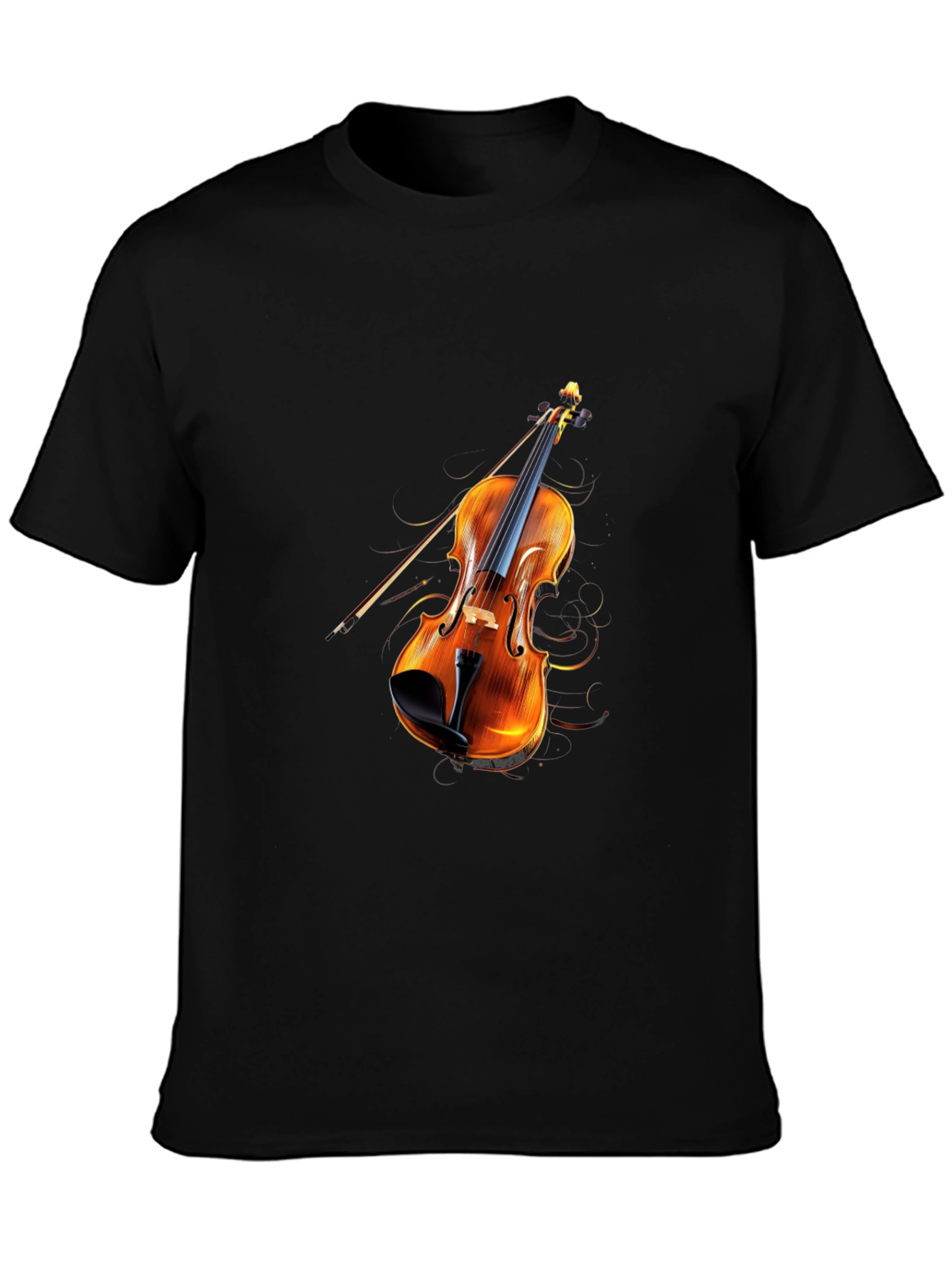 Black Violin Graphic Black T-Shirt view 3