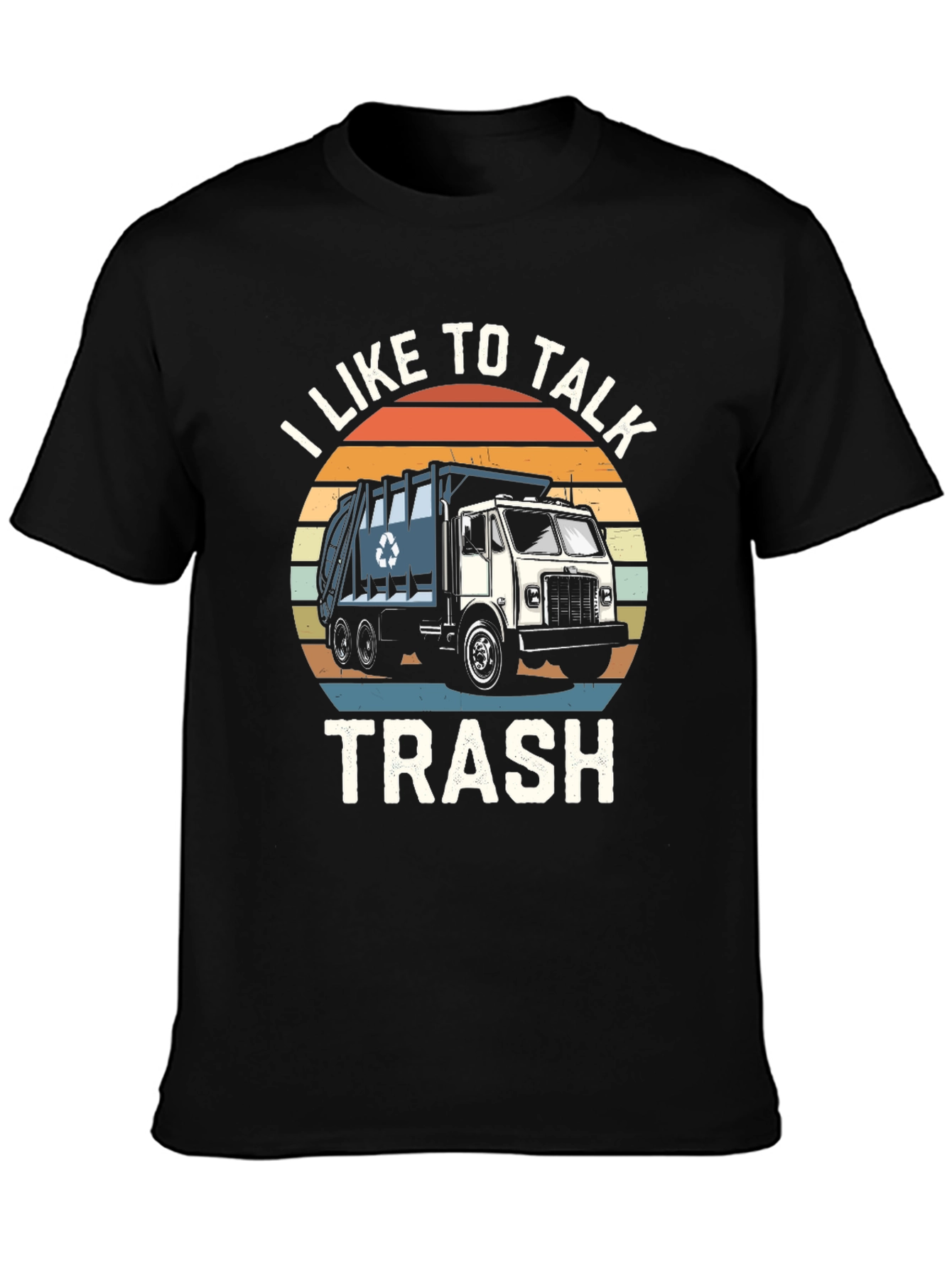 Black I Like to Talk Trash Graphic T-Shirt view 3