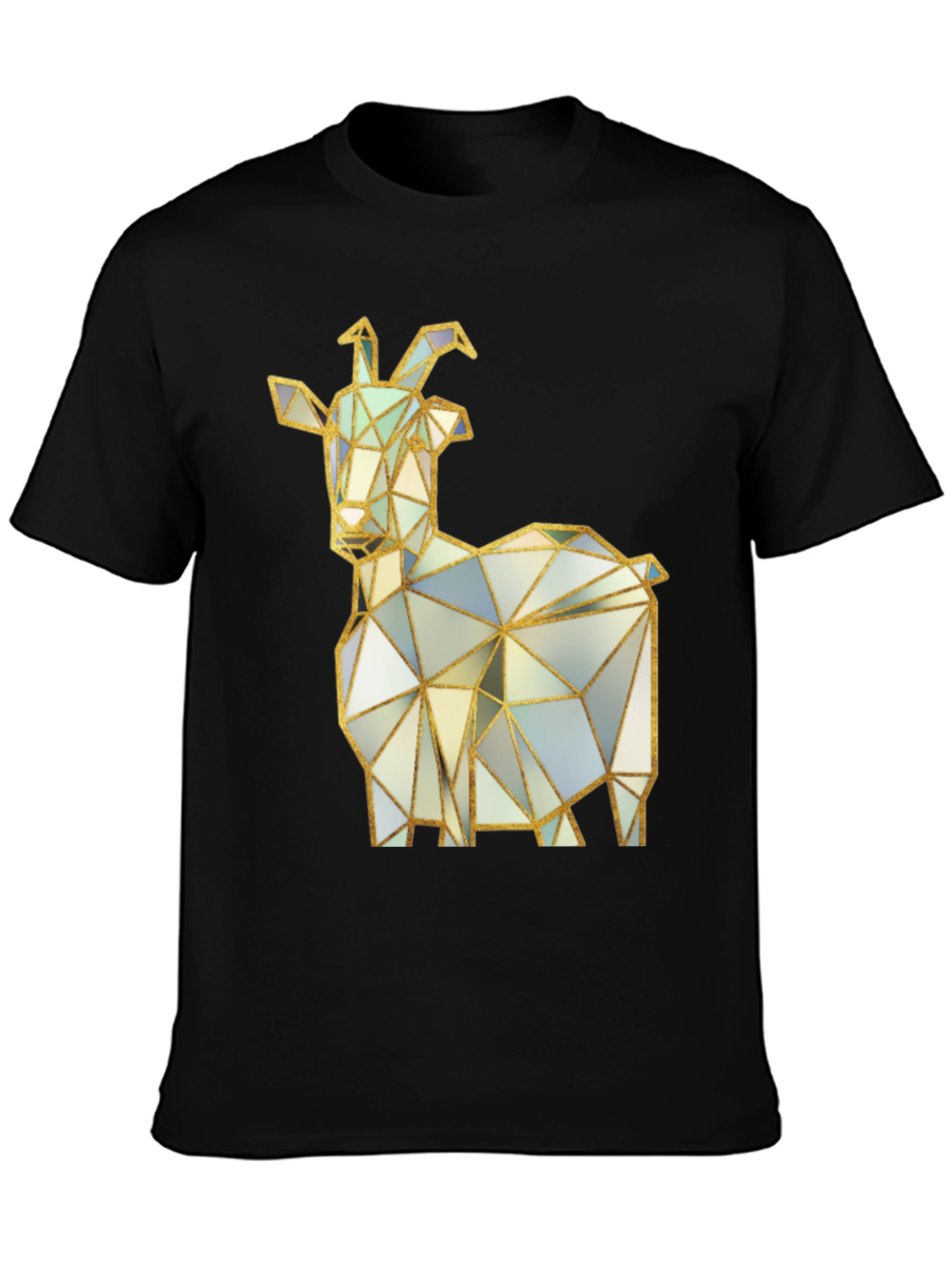 Black Geometric Goat T-Shirt - Black view 3