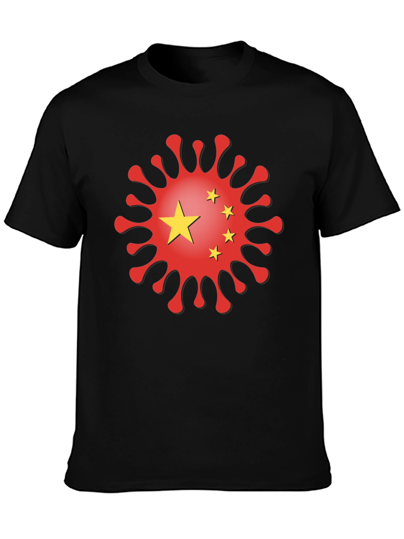 Black China Virus Graphic T-Shirt view 3