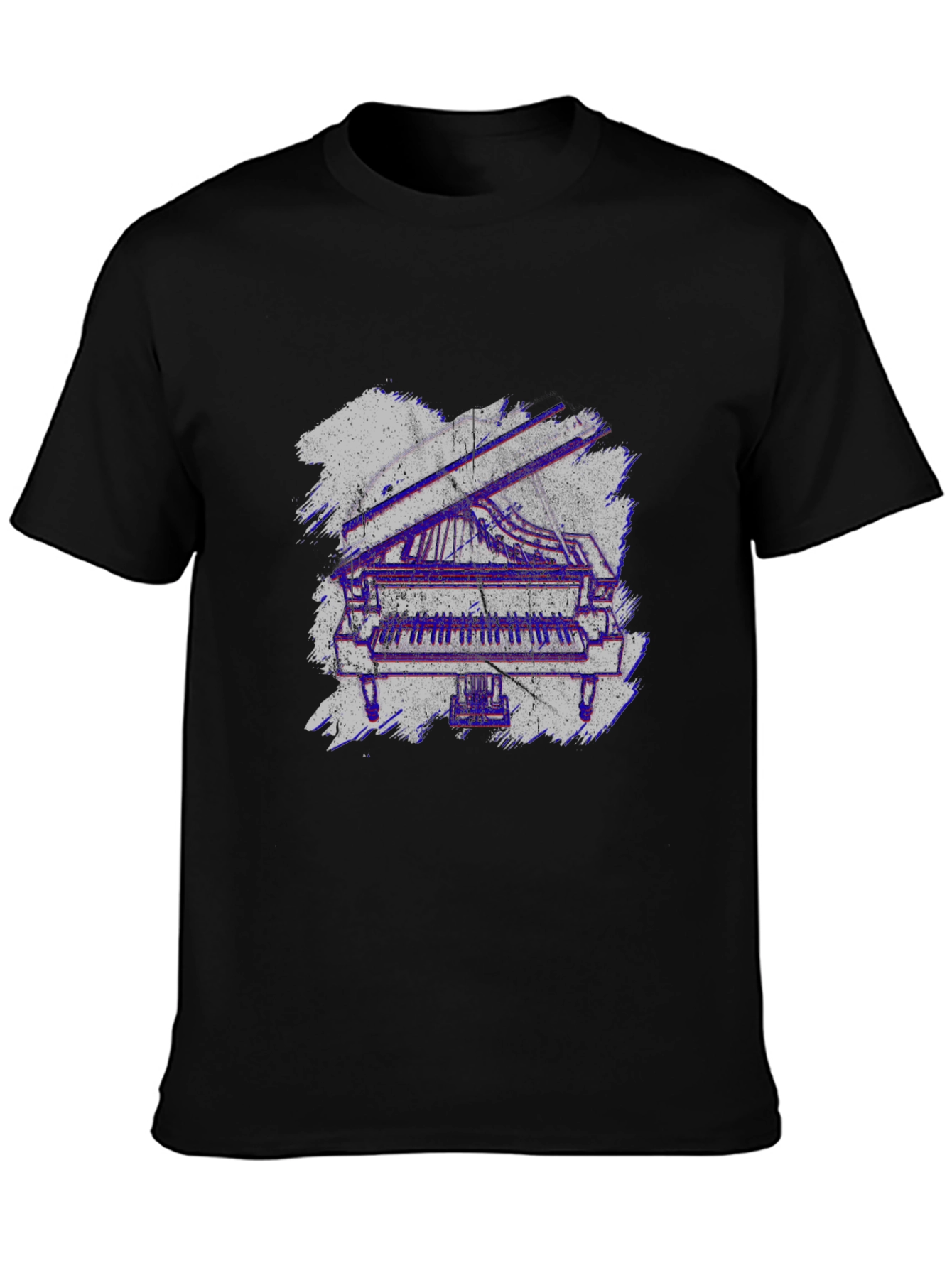 Black Piano T-Shirt - Cool Music Lover Graphic Tee view 3