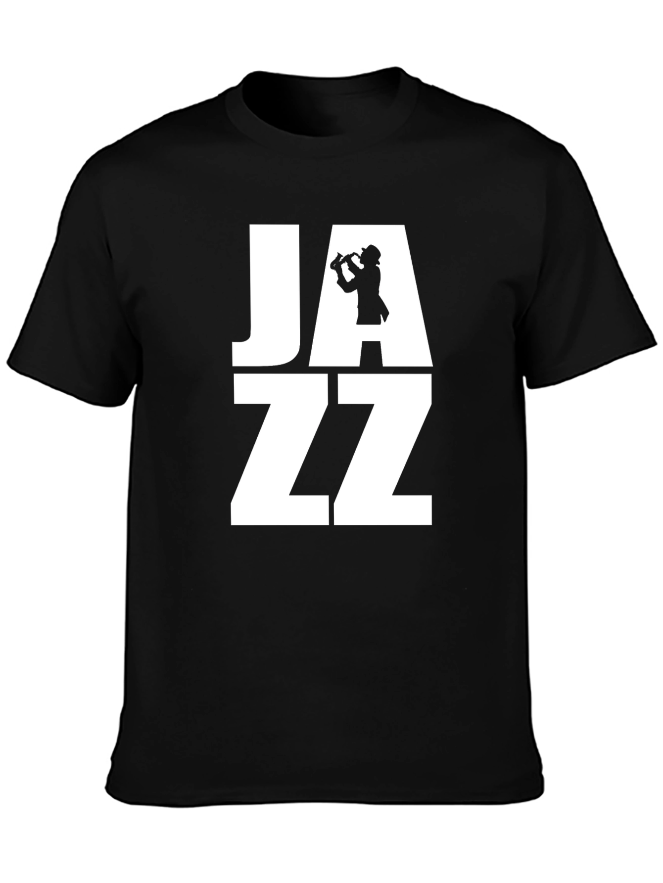 Black JAZZ Graphic T-Shirt - Cool Musician Design view 3