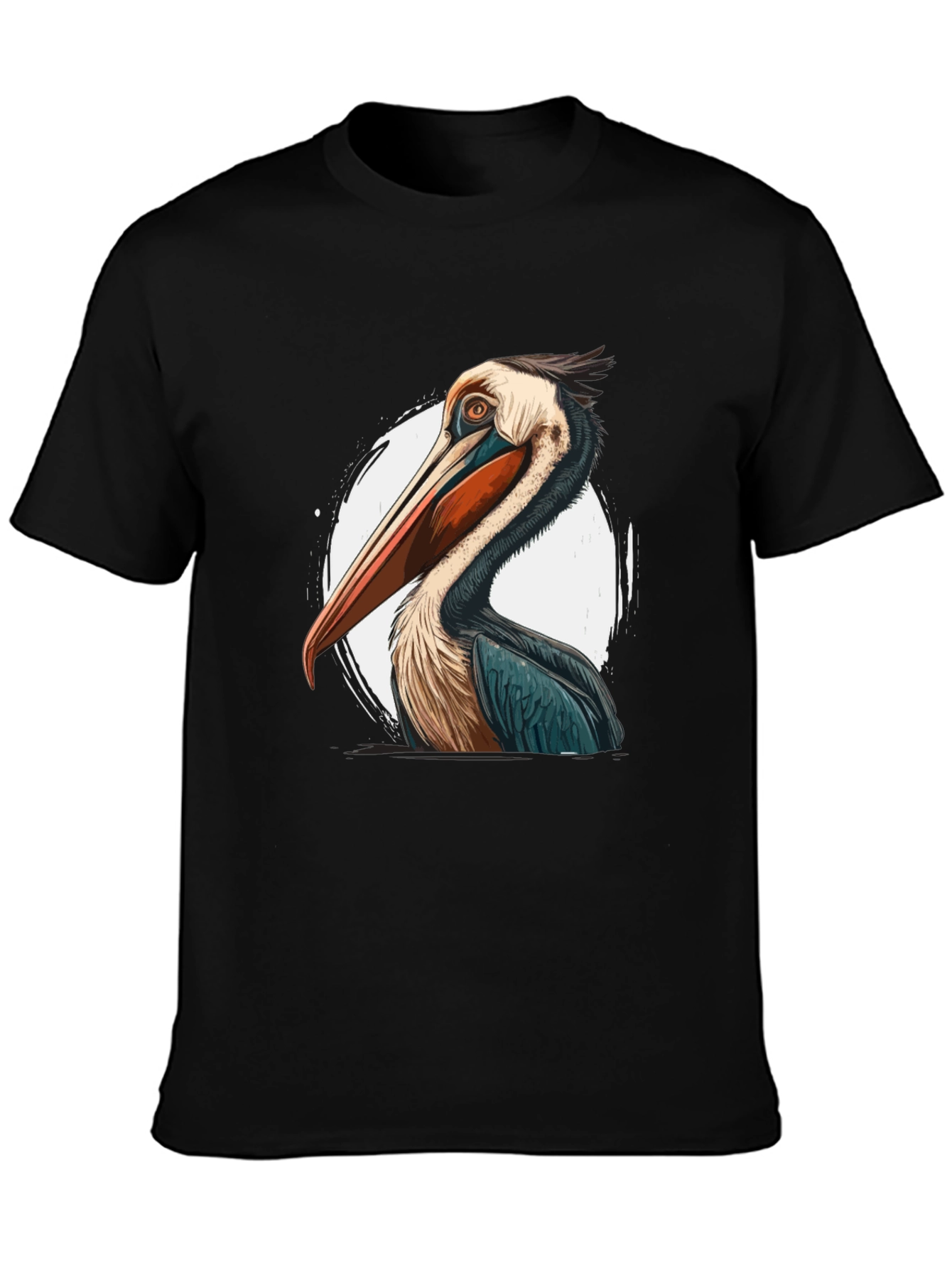Black Pelican Graphic Tee - Unique Bird Design view 3