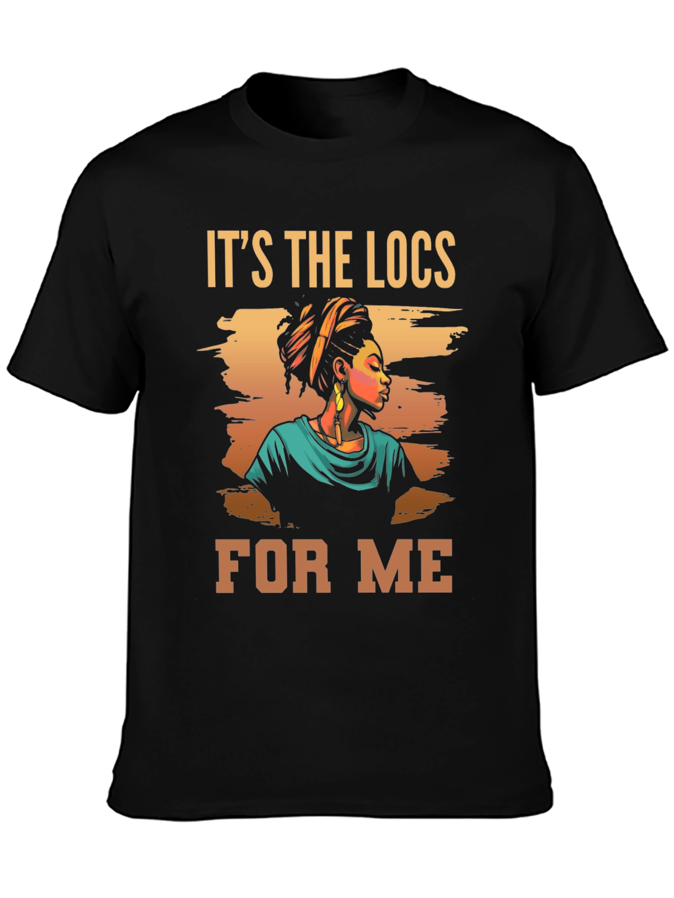 Black It's the Locs For Me Graphic Tee view 3