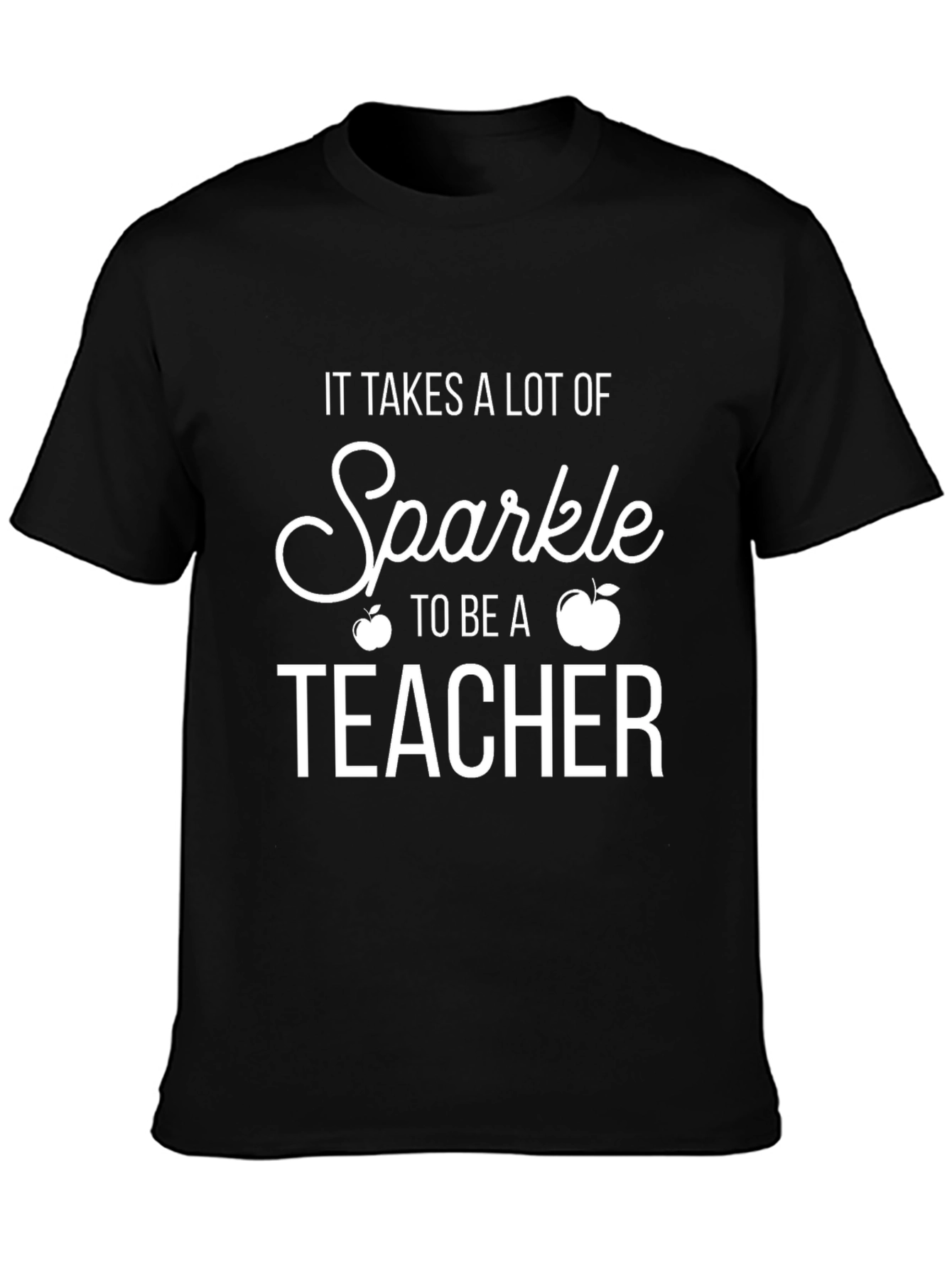 Black Sparkle Teacher T-Shirt - Unique Gift view 3