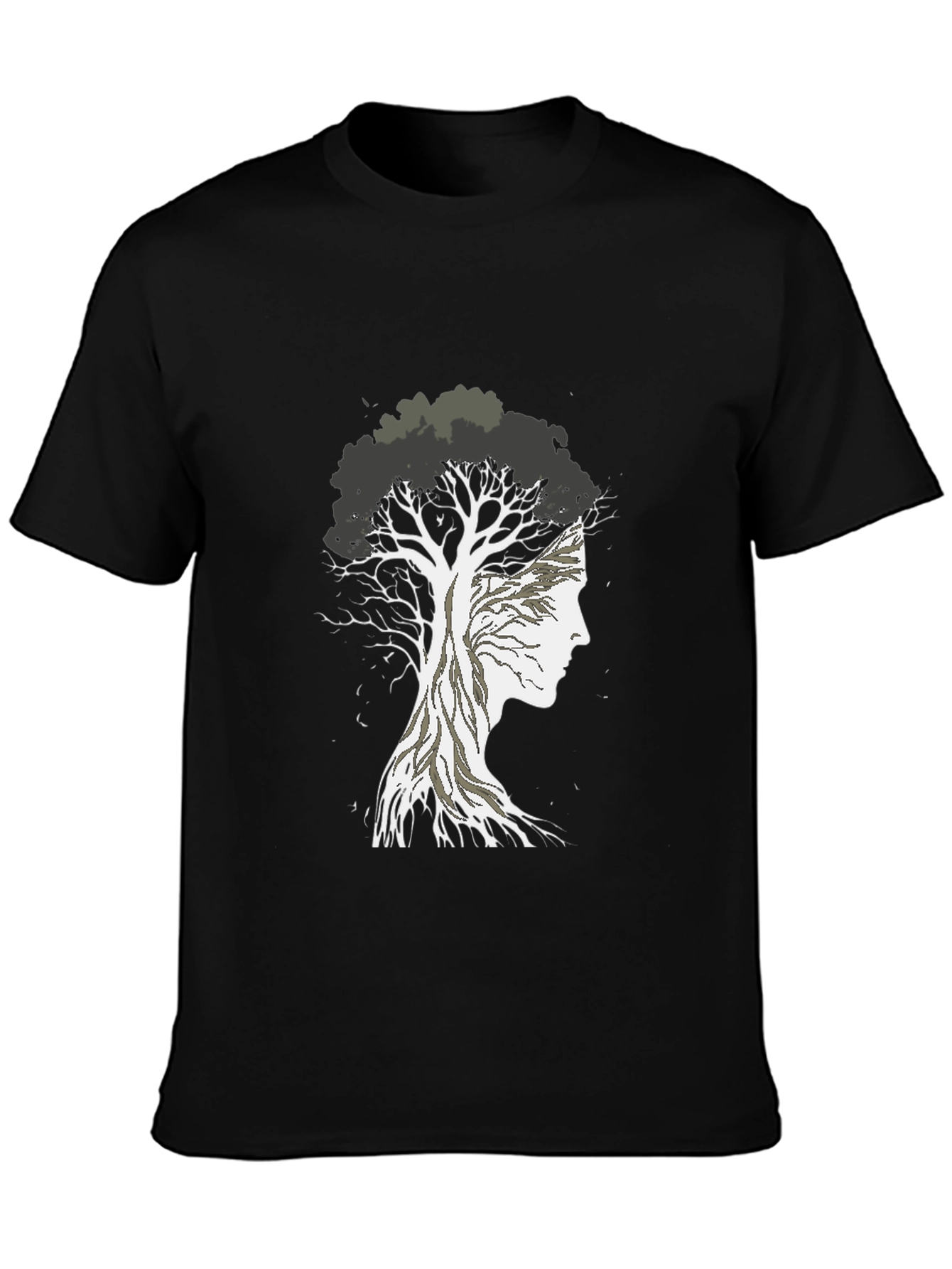 Black Tree of Life Graphic Tee - Nature Inspired T-Shirt view 3