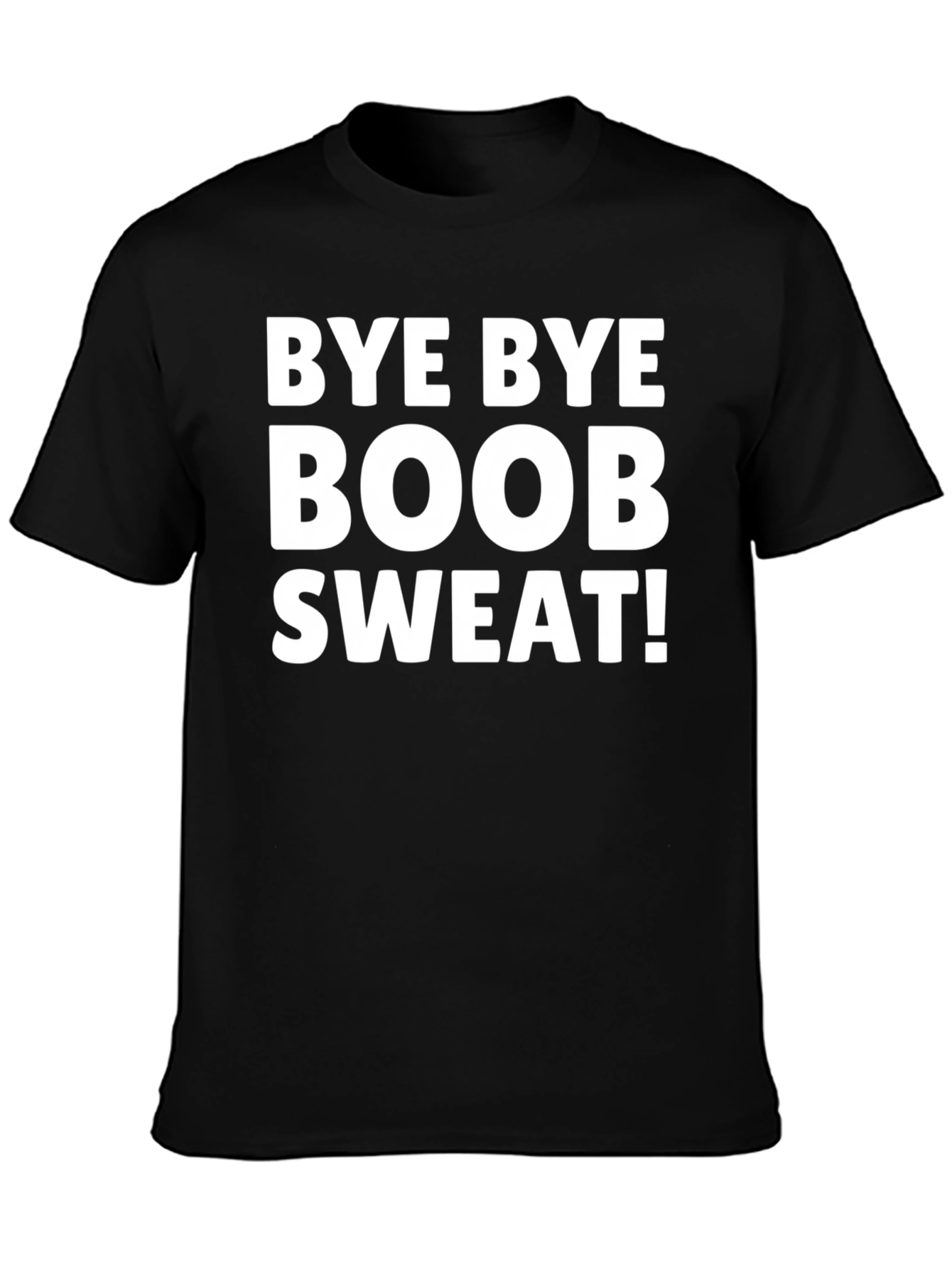 Black Bye Bye Boob Sweat T-Shirt - Black Novelty Tee view 3
