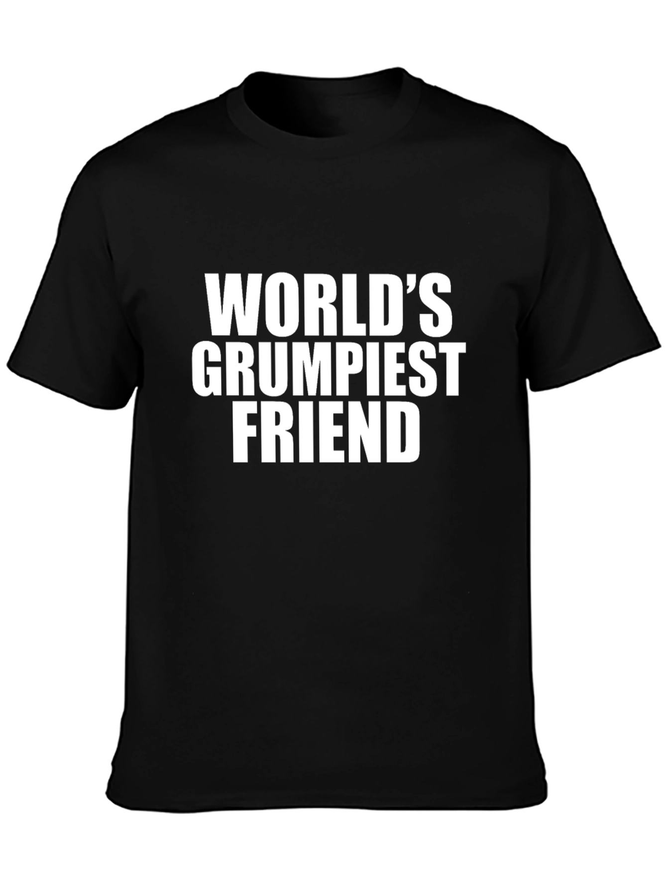 Black World's Grumpiest Friend Graphic T-Shirt view 3