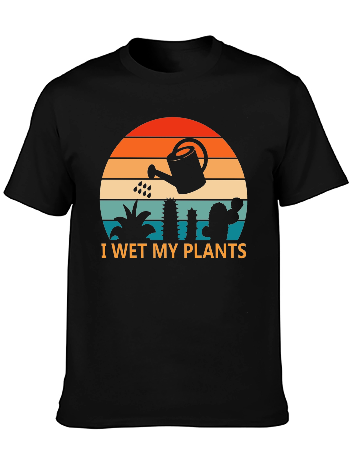 Black I Wet My Plants Graphic T-Shirt view 3