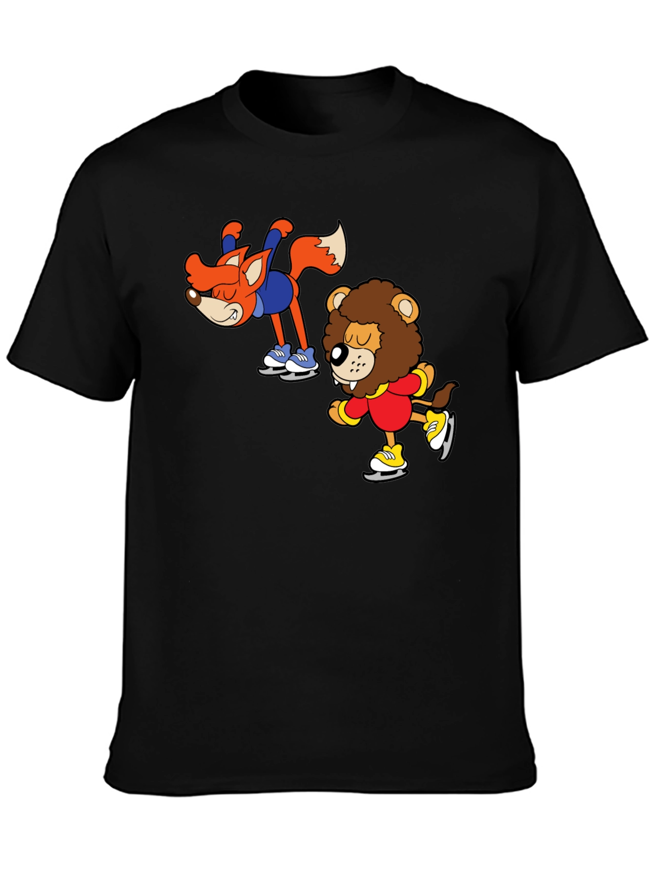 Black Skating Buddies Black T-Shirt view 3