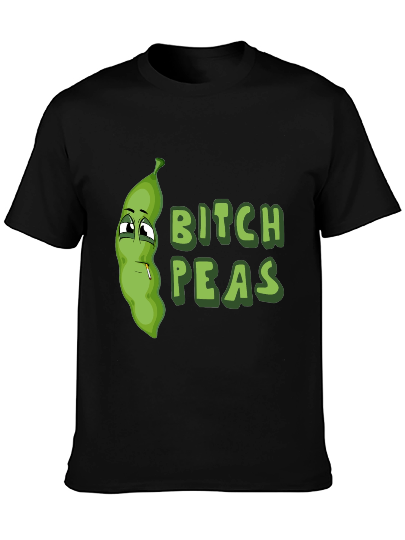 Black Bitch Peas Graphic T-Shirt view 3