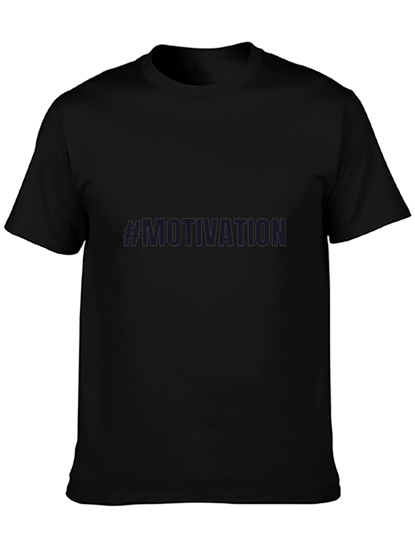 Black Motivation Men's Tee - Black Crew Neck T-Shirt view 3