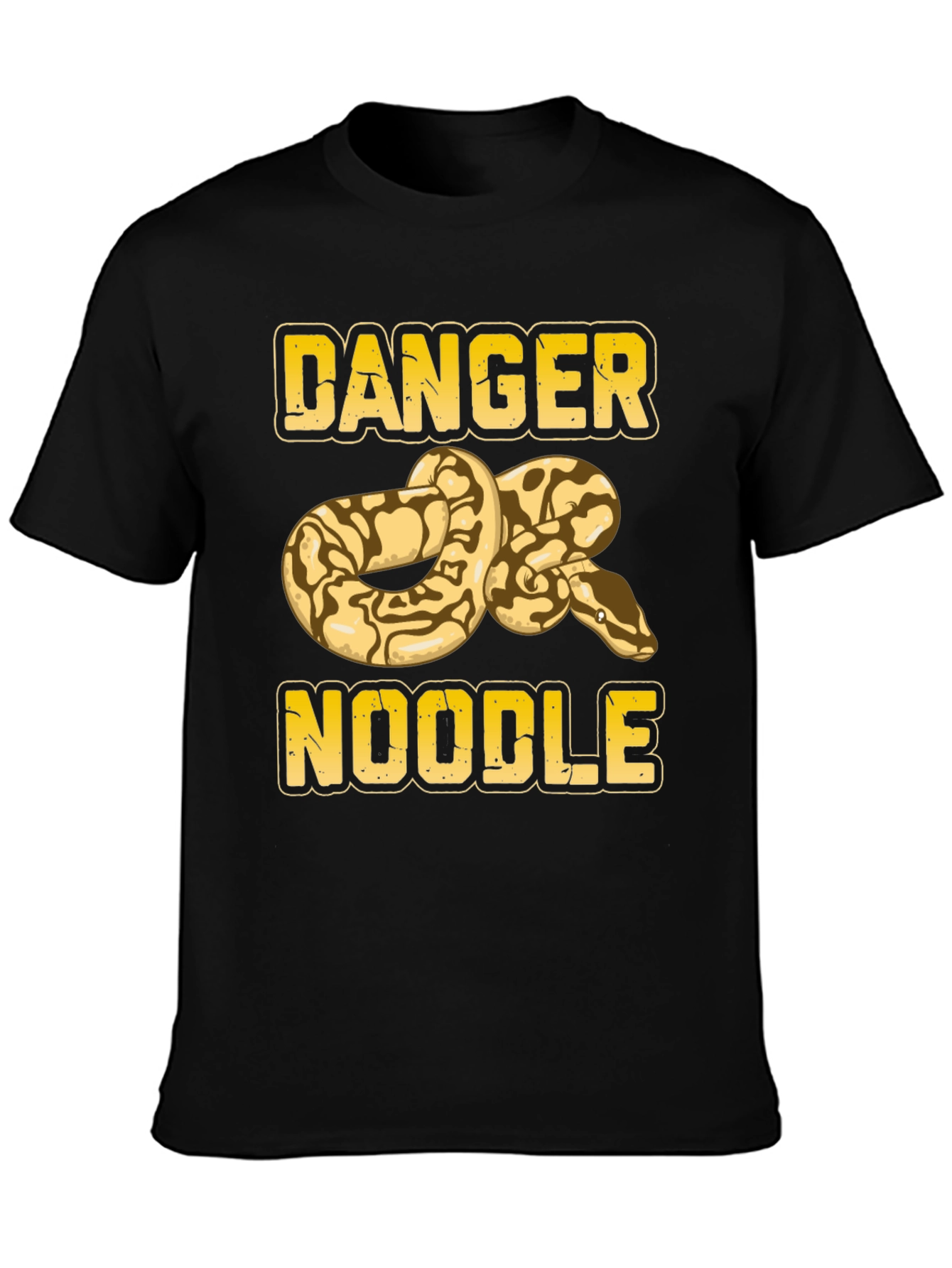 Black Danger Noodle Snake Graphic Tee view 3