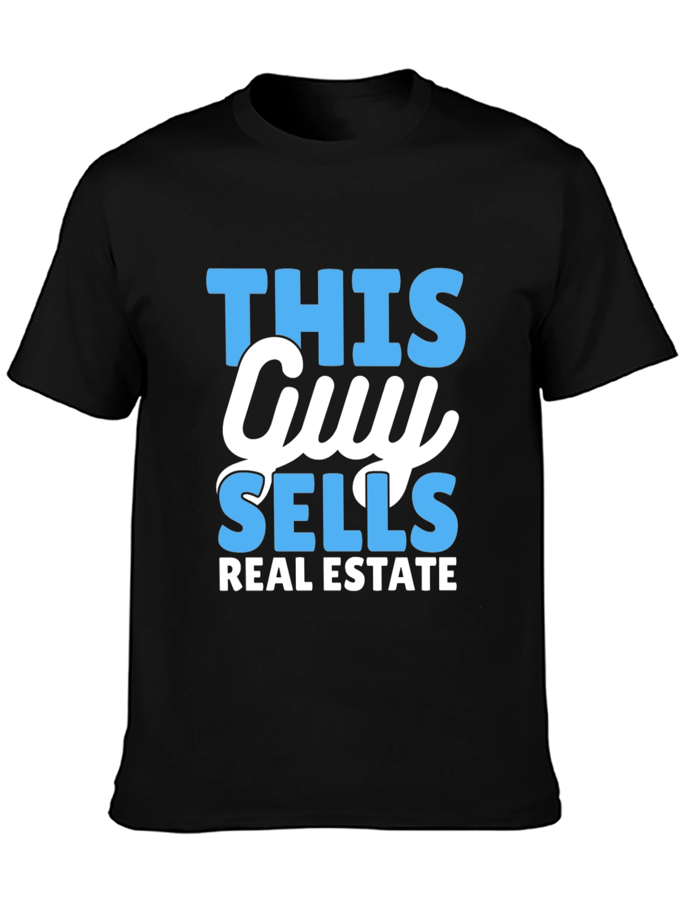 Black This Guy Sells Real Estate T-Shirt - Realtor Gift view 3