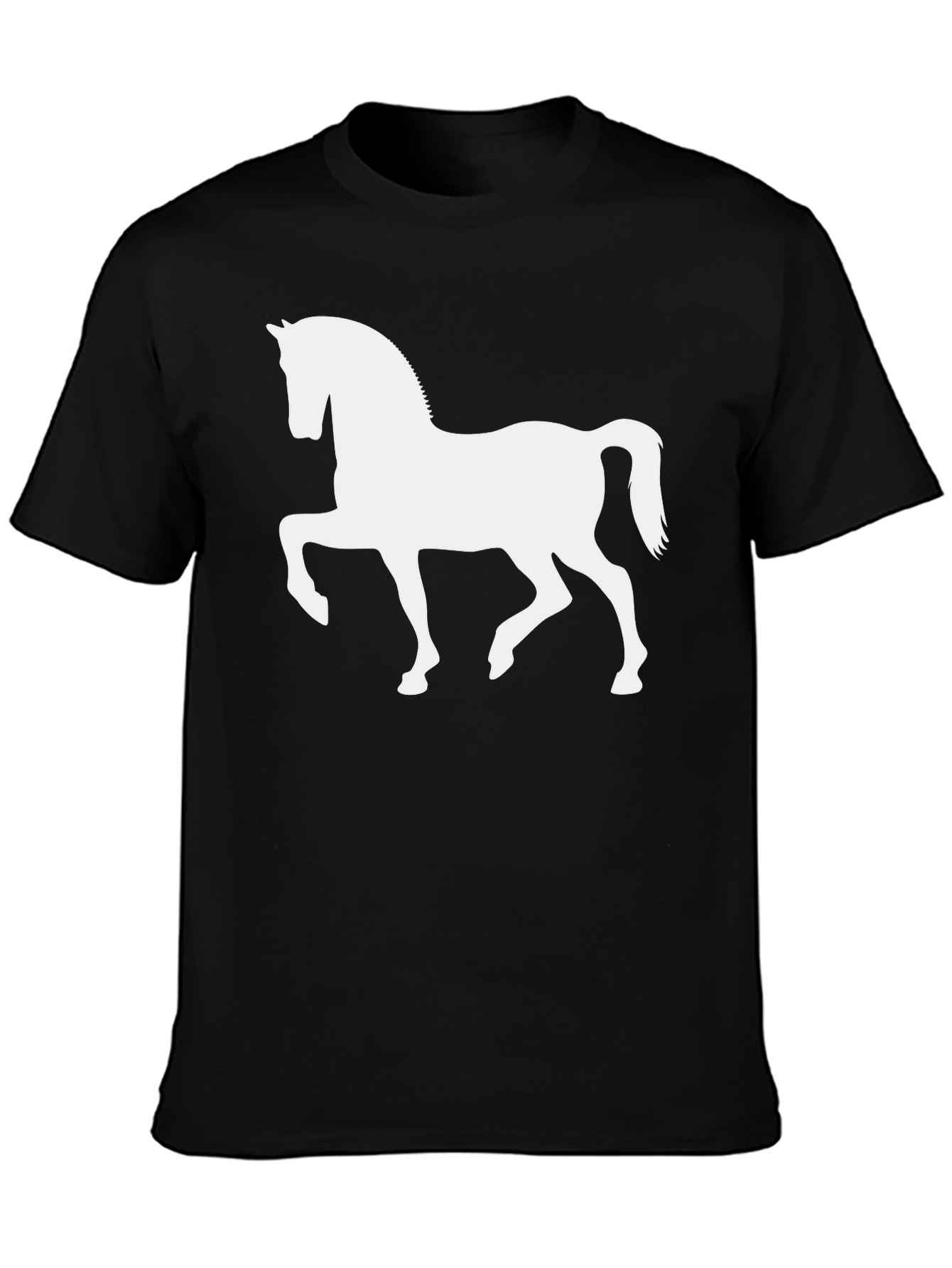Black Horse Silhouette T-Shirt - Black view 3