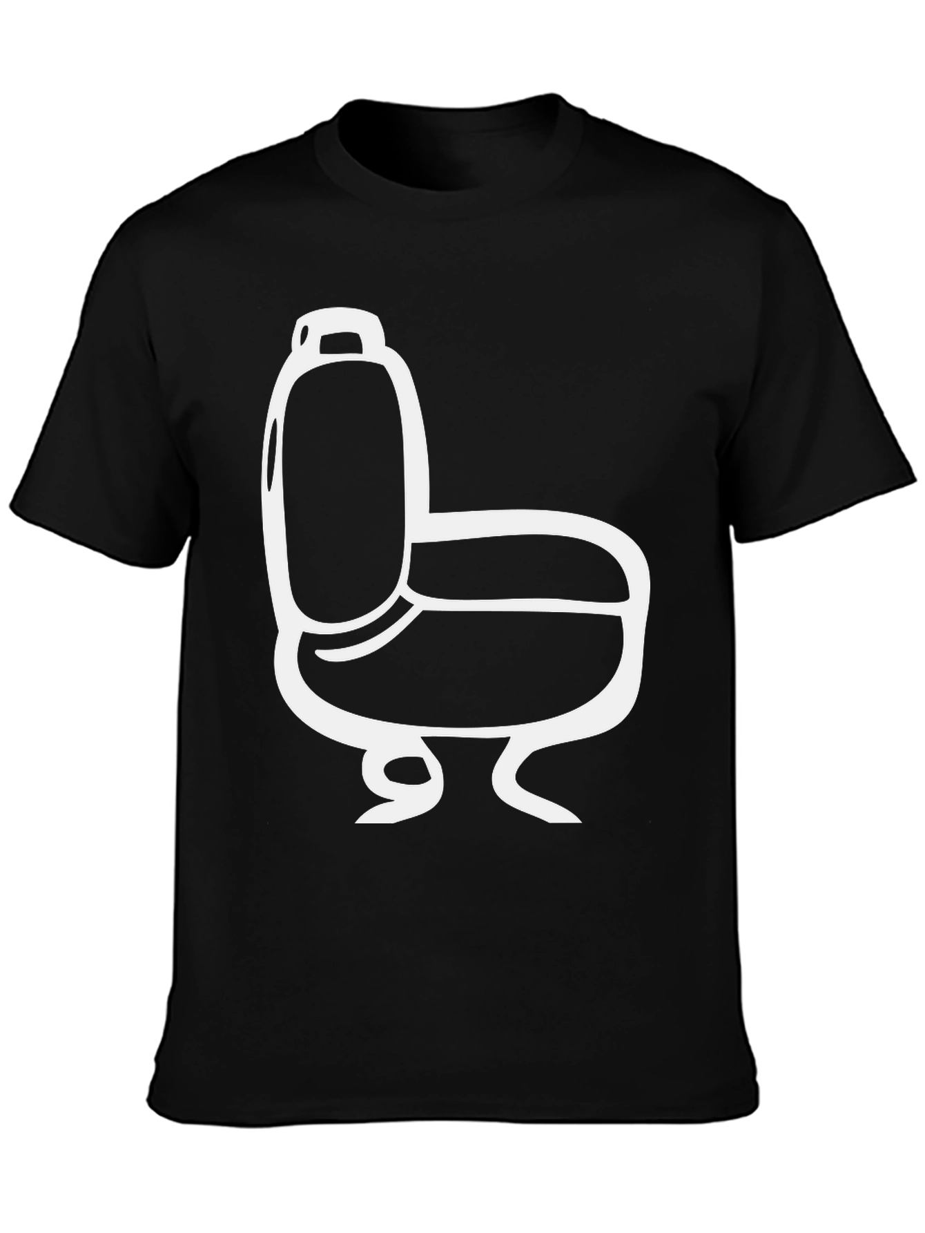 Black Toilet Graphic Tee - Funny Bathroom Humor Shirt view 3