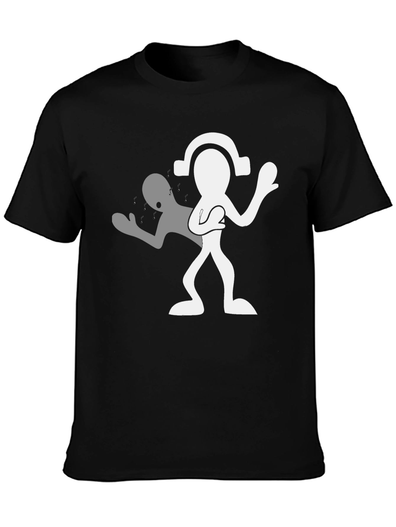 Black Man in Black Tee with Silhouetted Figure view 3