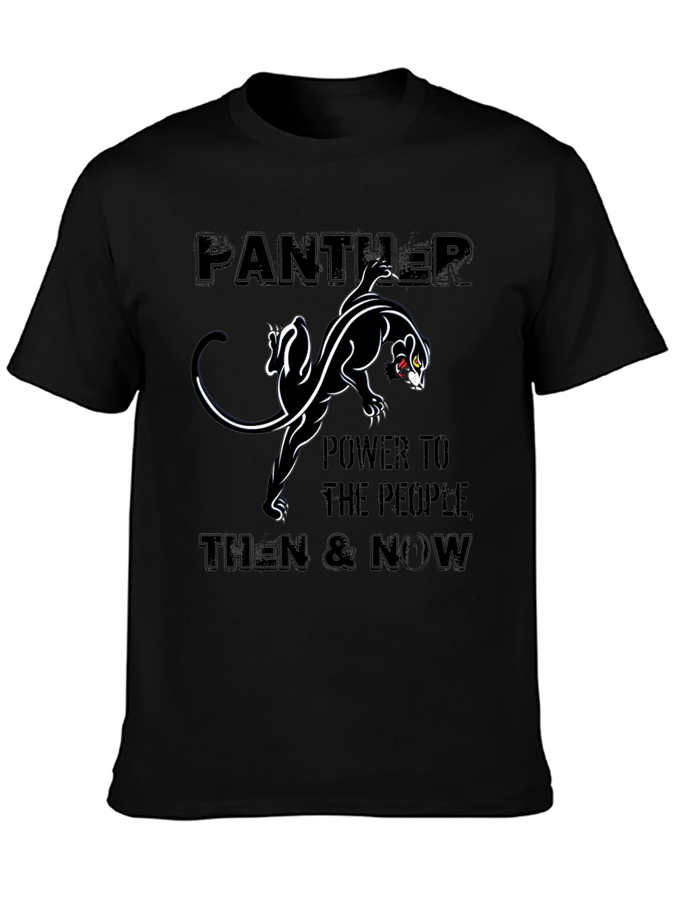Black Panther Power T-Shirt: Black Pride Tee view 3