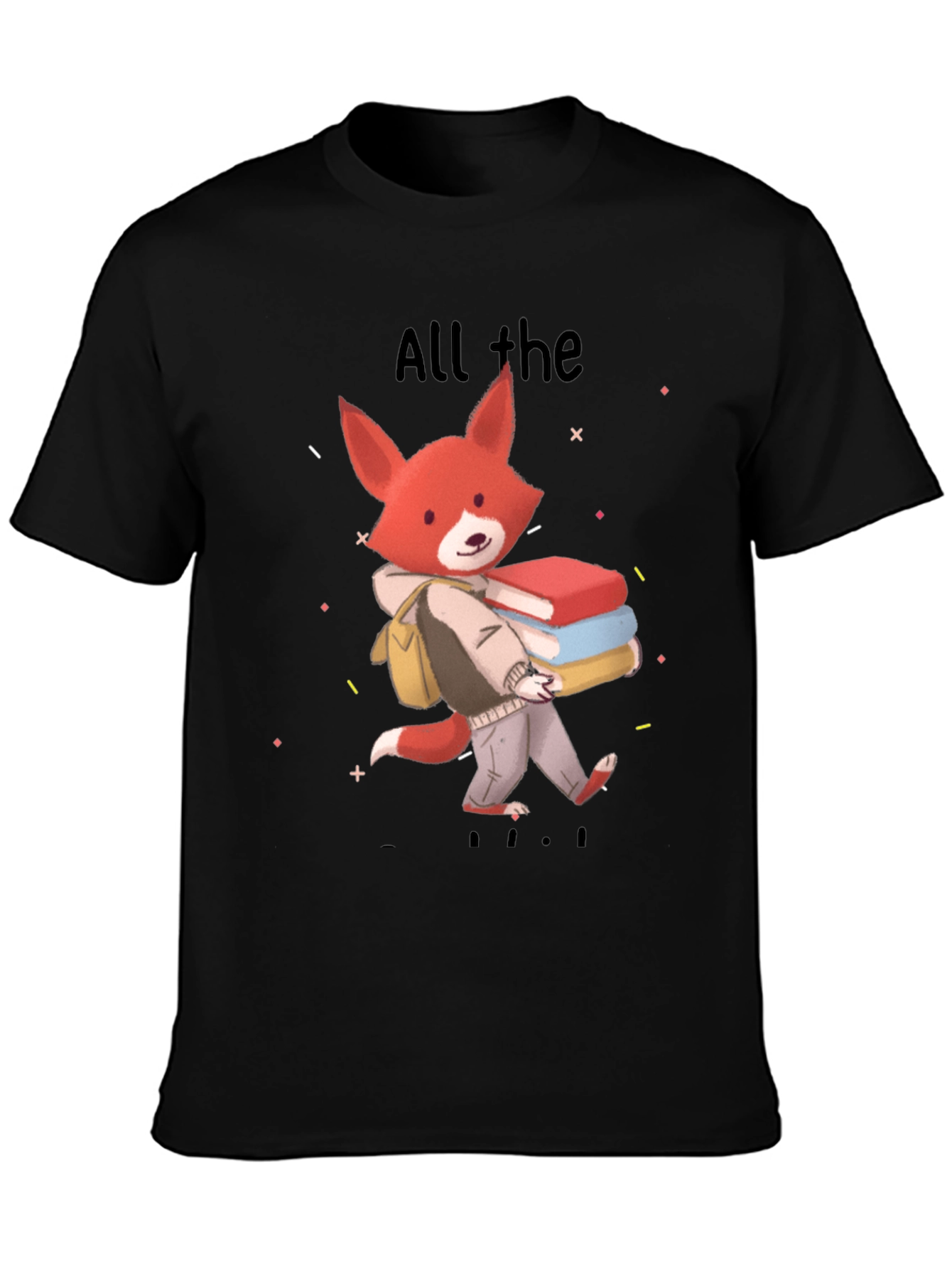 Black Fox All The Books T-Shirt view 3