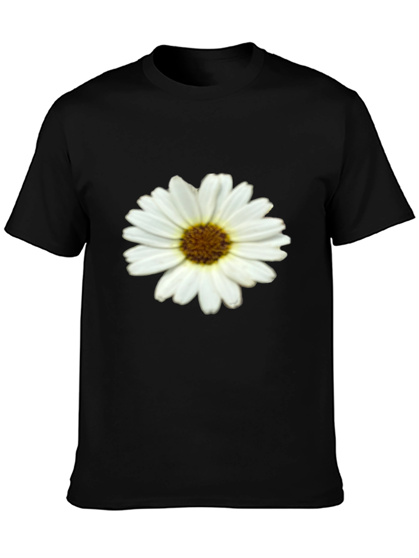 Black Daisy Graphic Print Black T-Shirt view 3