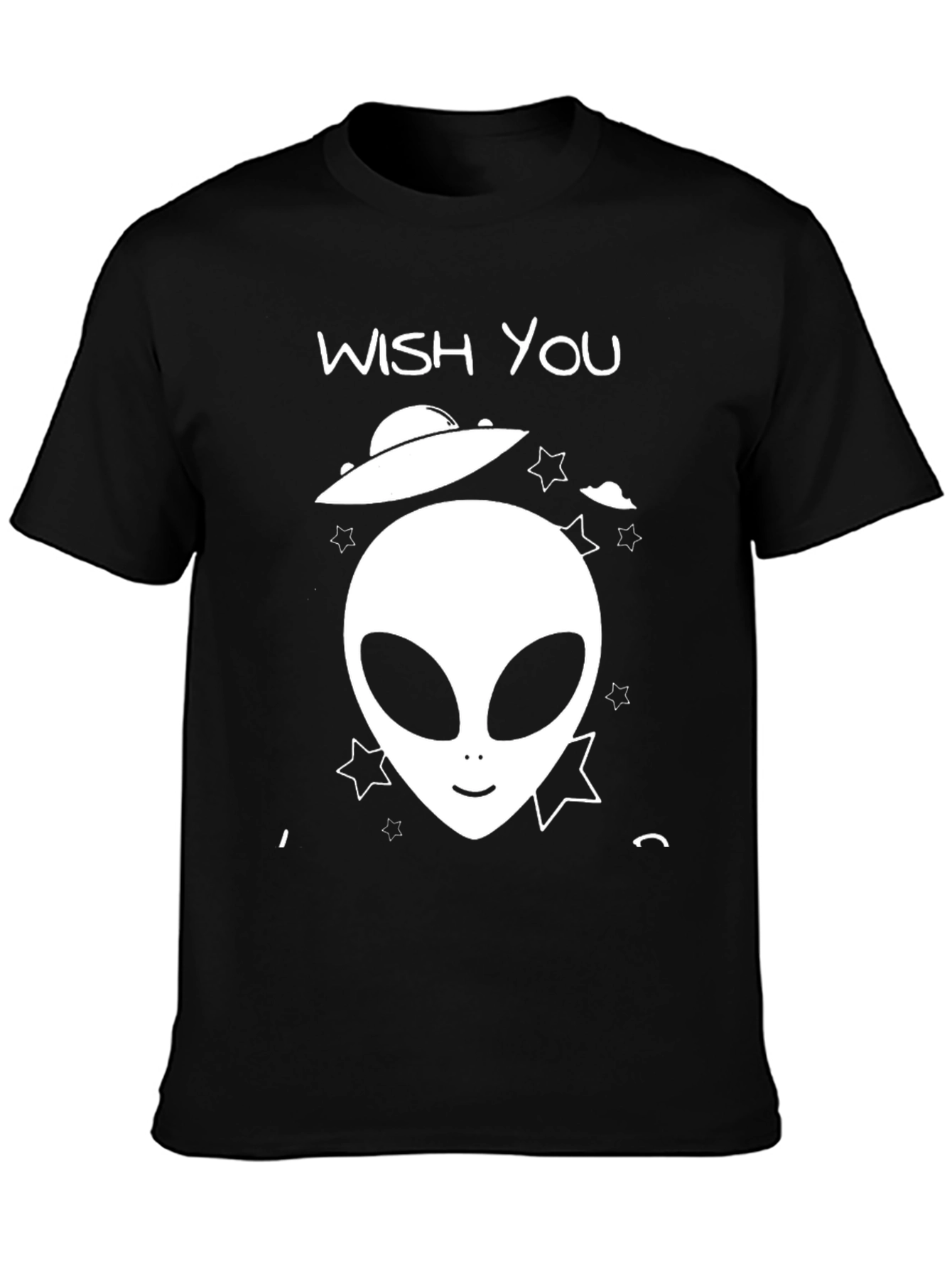 Black Wish You Were Here Alien Graphic Tee view 3