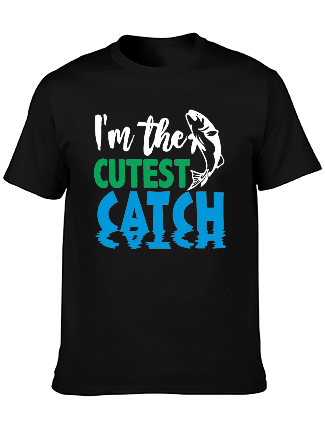 Black Cutest Catch Fishing T-Shirt - Mens view 3
