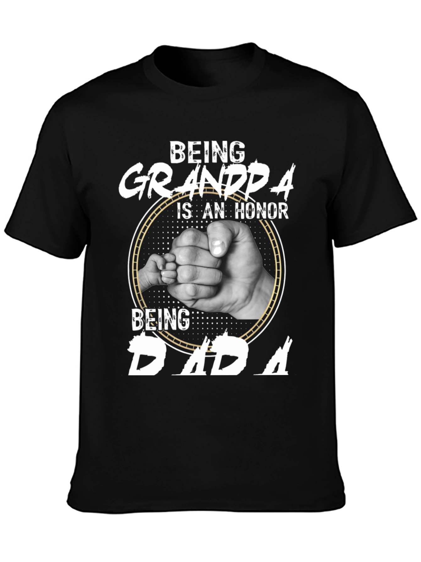 Black Being Grandpa is an Honor T-Shirt view 3