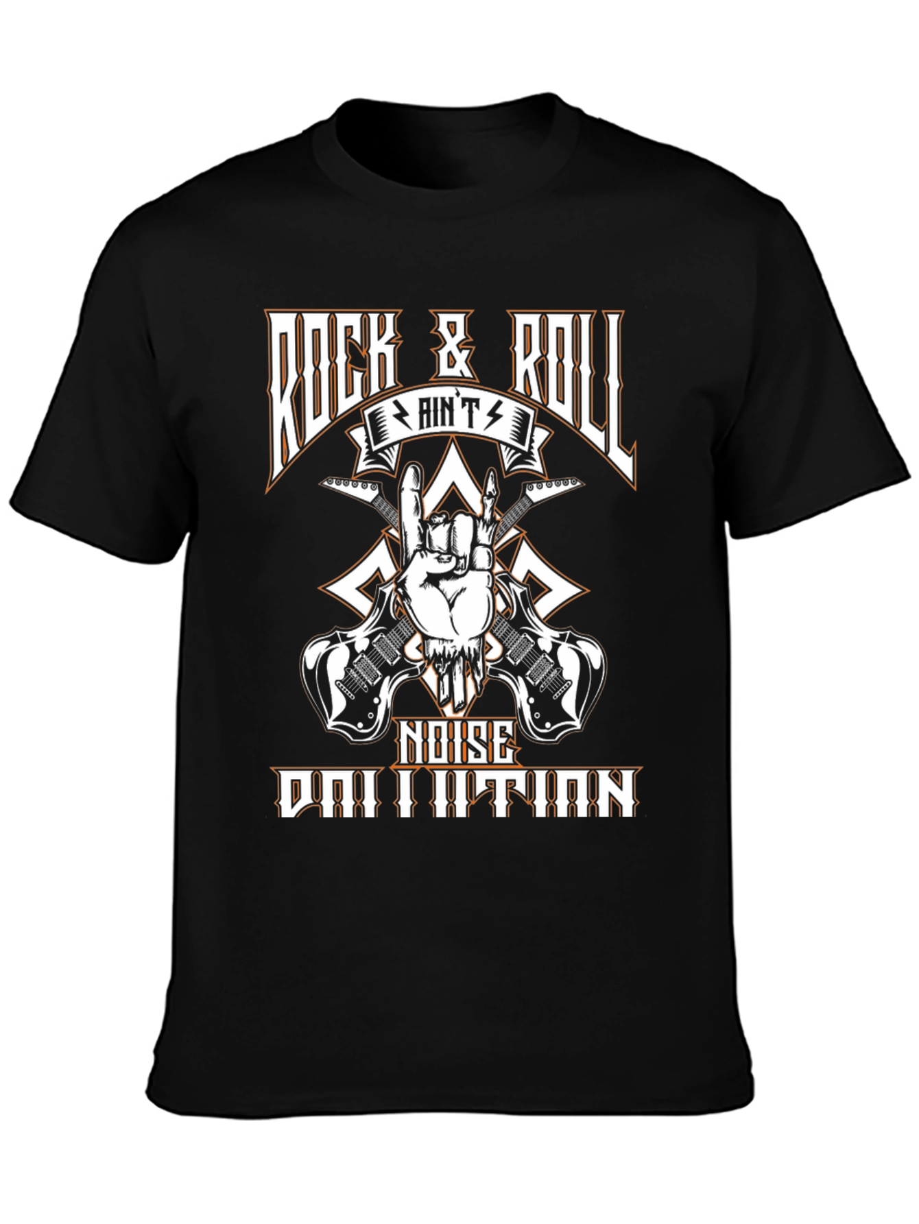 Black Rock & Roll Noise T-Shirt view 3