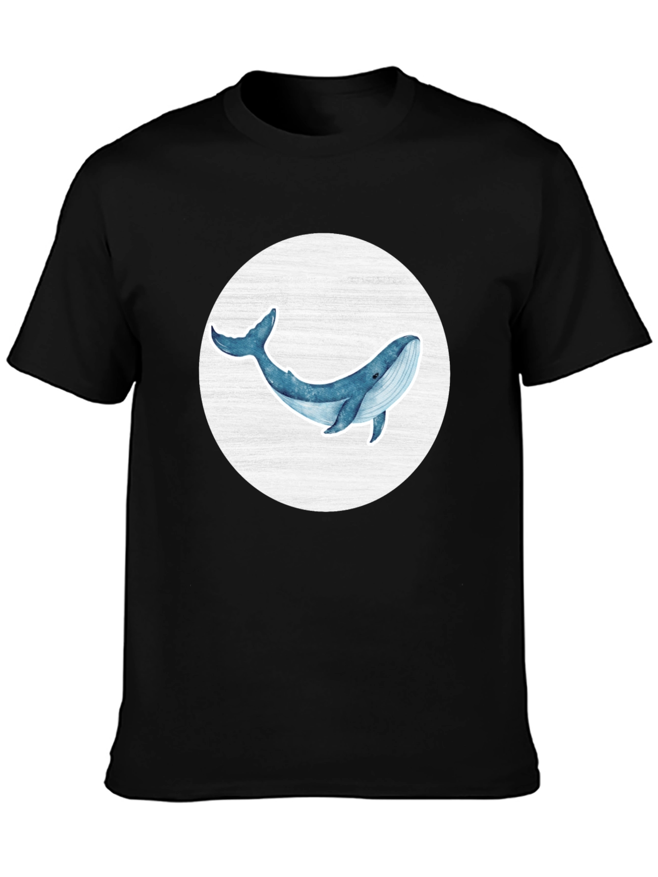 Black Blue Whale Graphic Tee - Ocean Lover Shirt view 3